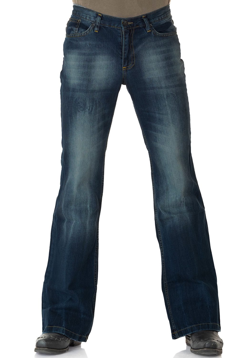 Bootcut-Jeans Herren STAR CUT BURN