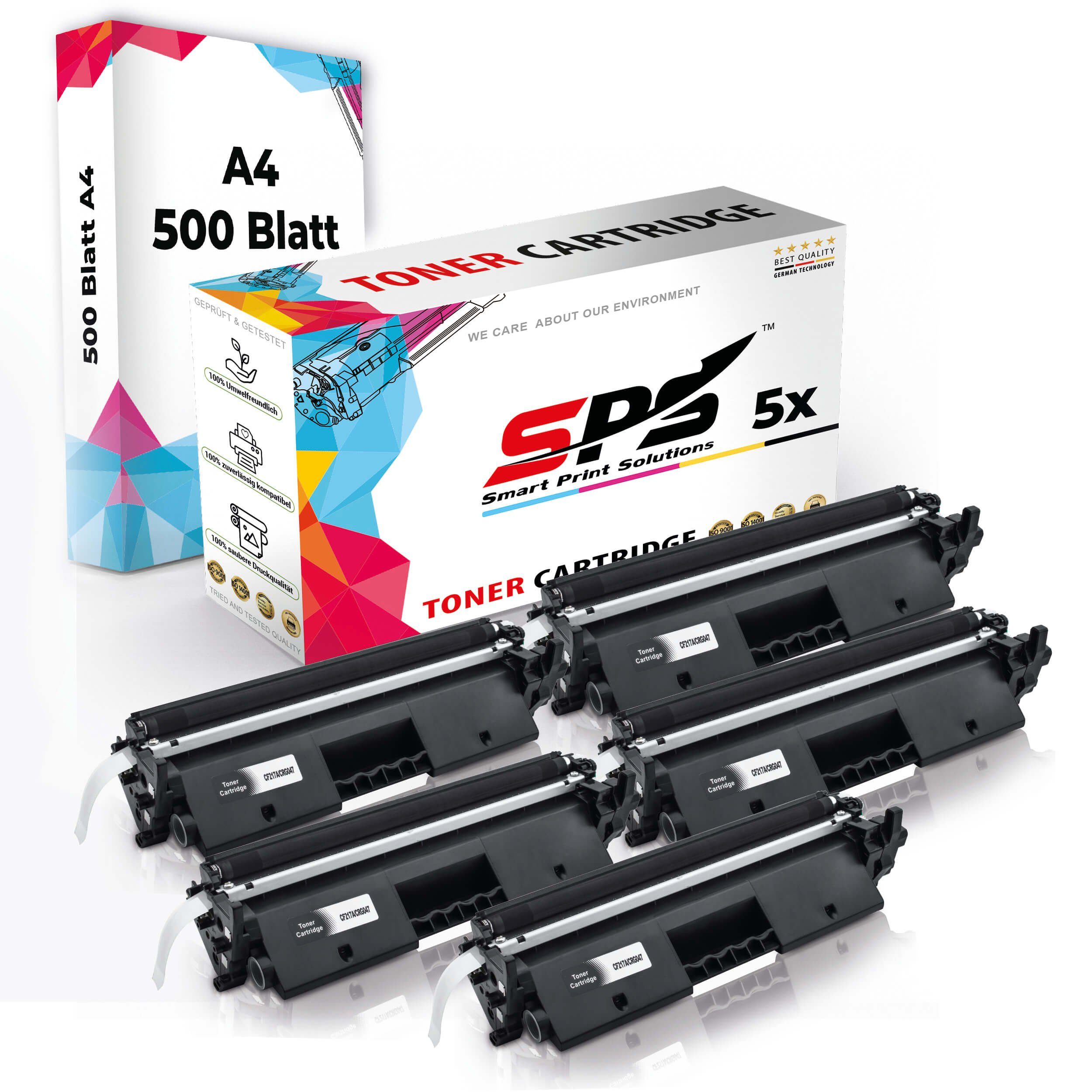 Pack, Druckerpapier Druckerpapier) + 5x A4 Toner,1x (5er Set Multipack Tonerkartusche SPS Kompatibel, 5x A4