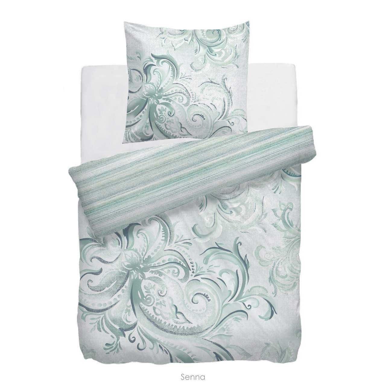 Heckett and Lane Bettwäsche HnL Satin Wende Bettwäsche Refined Senna Gestreift, Satin, 2 teilig