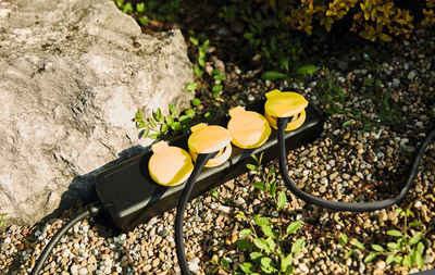 HEITRONIC Steckdosenleiste 4-fach (Klappendeckel, Kabellänge 1,5 m), Garten-Steckdosen mit Federklappdeckeln, staub- und spritzwassergeschützt