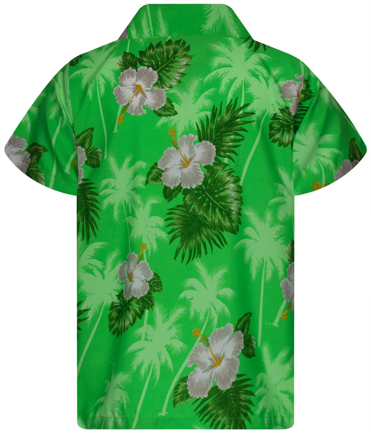 King Kameha Hawaiihemd Small Flower Kids Funky Hawaii-Hemd Kinder Kurzarm Front-Tasche