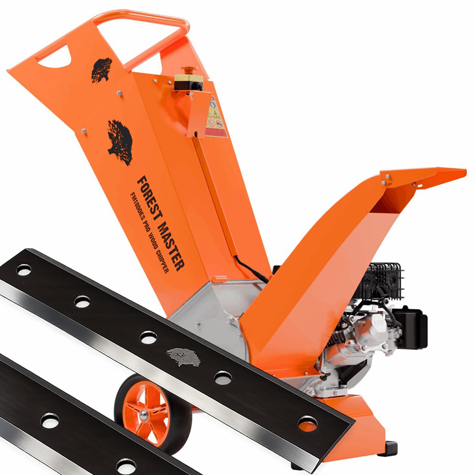 Forest Master Häckslermesser Wende Messer für Häcksler FM18DD 18DD-018 (2-St), wendbare Messer – beidseitig geschliffen