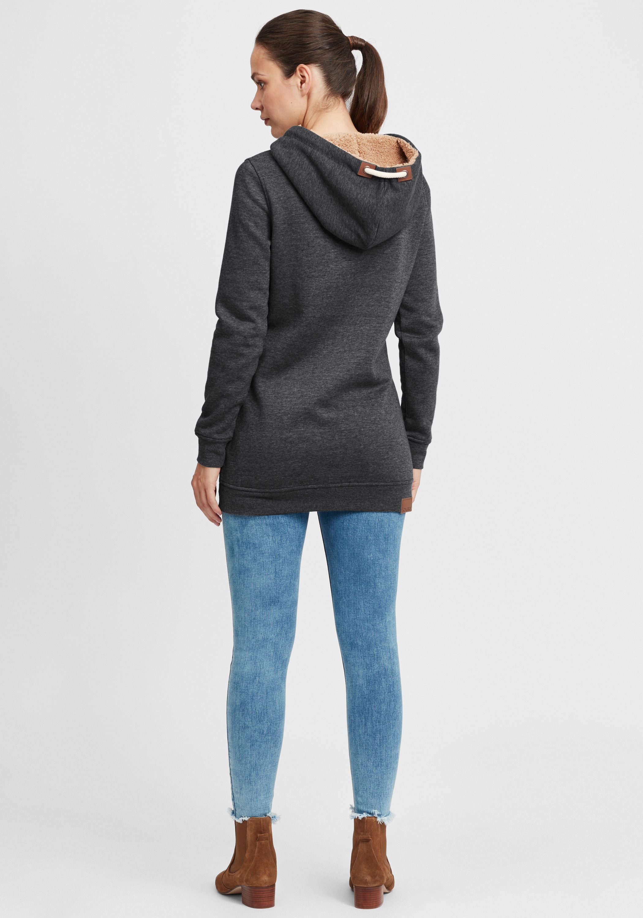 OXMO Hoodie OXVicky Kapuzenpullover lang geschnitten
