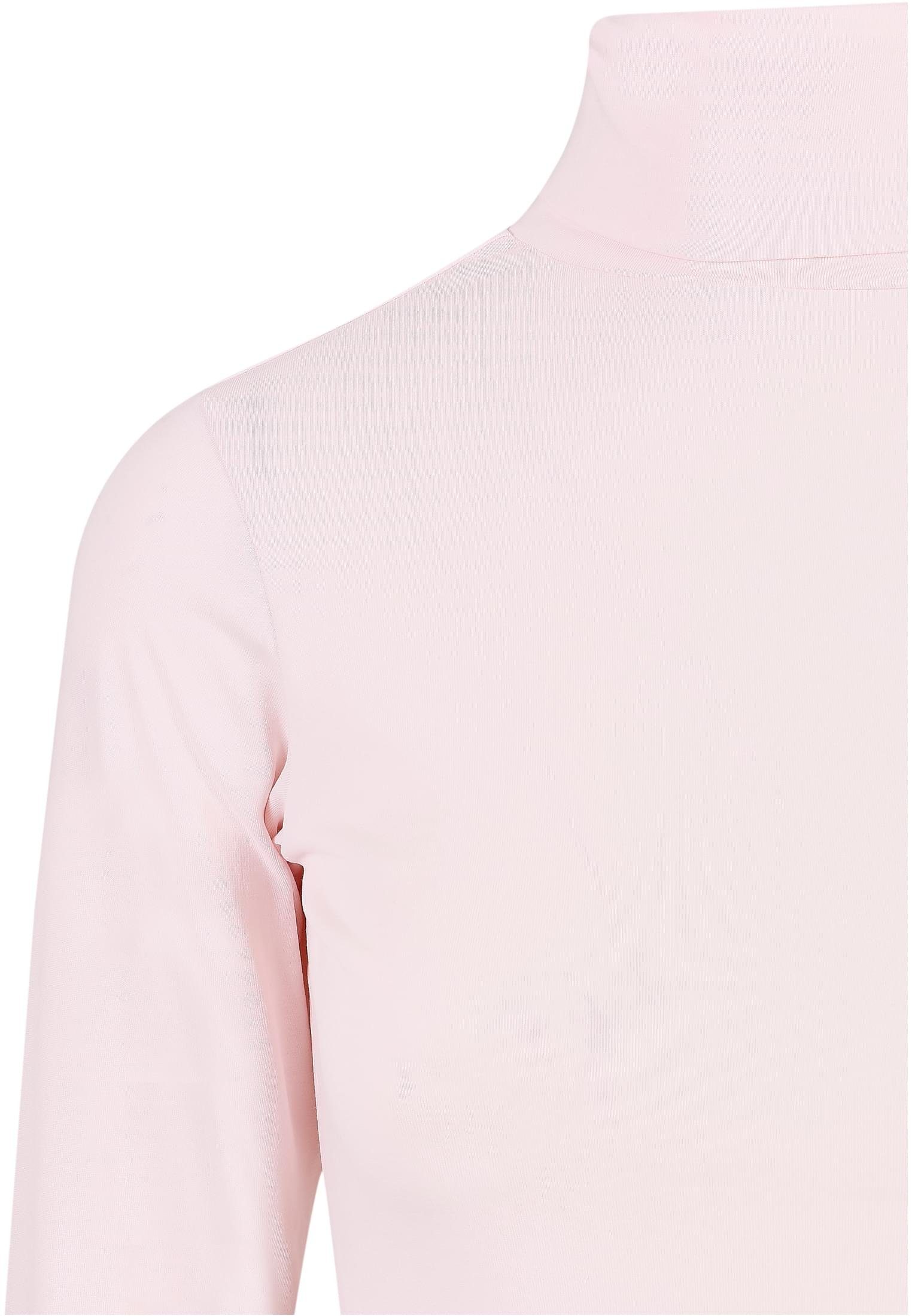 Ladies pink Longsleeve Langarmshirt Turtleneck Modal Damen (1-tlg) CLASSICS URBAN