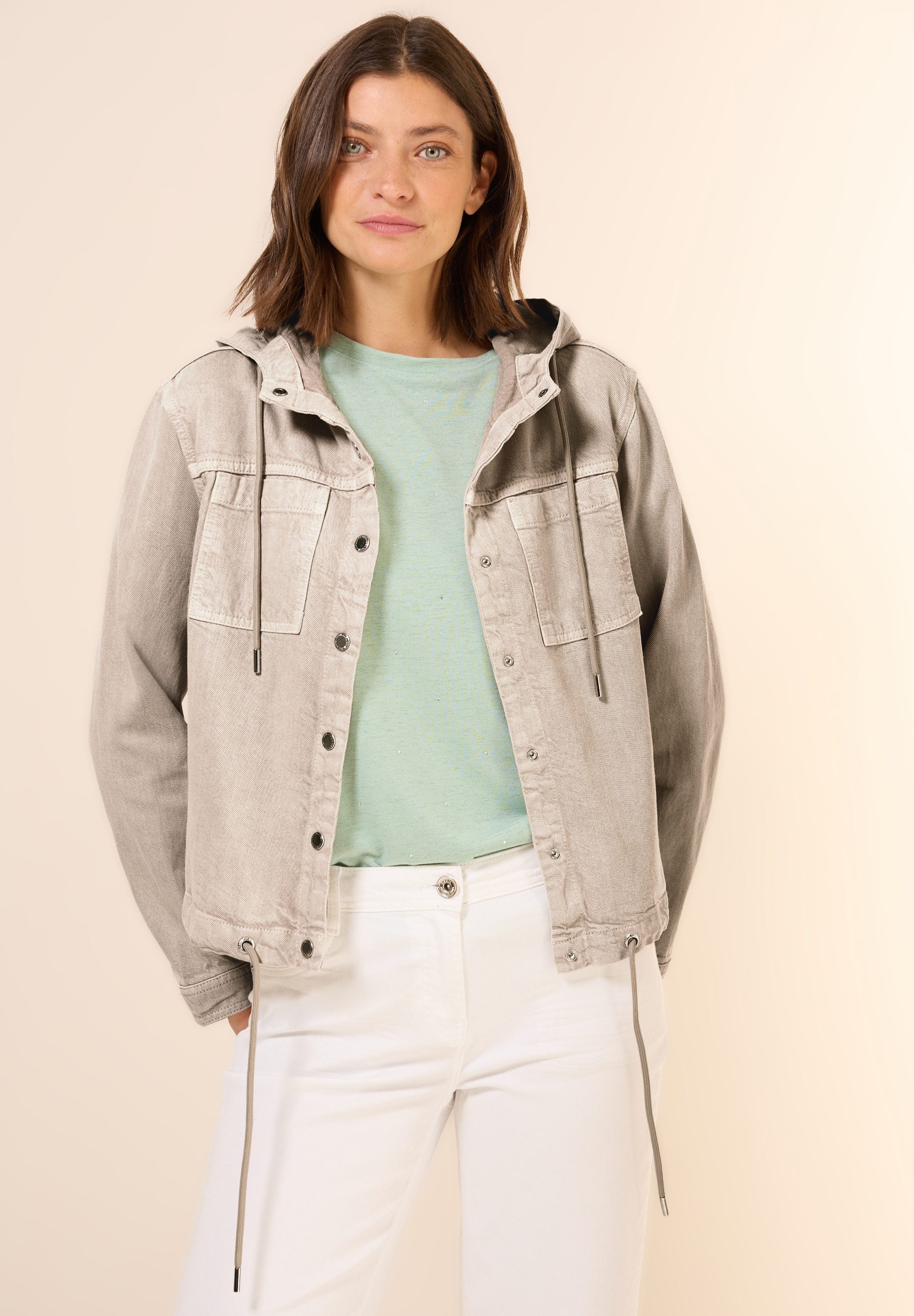 CECIL Kurzjacke mit Tunnelzug am Saum günstig online kaufen