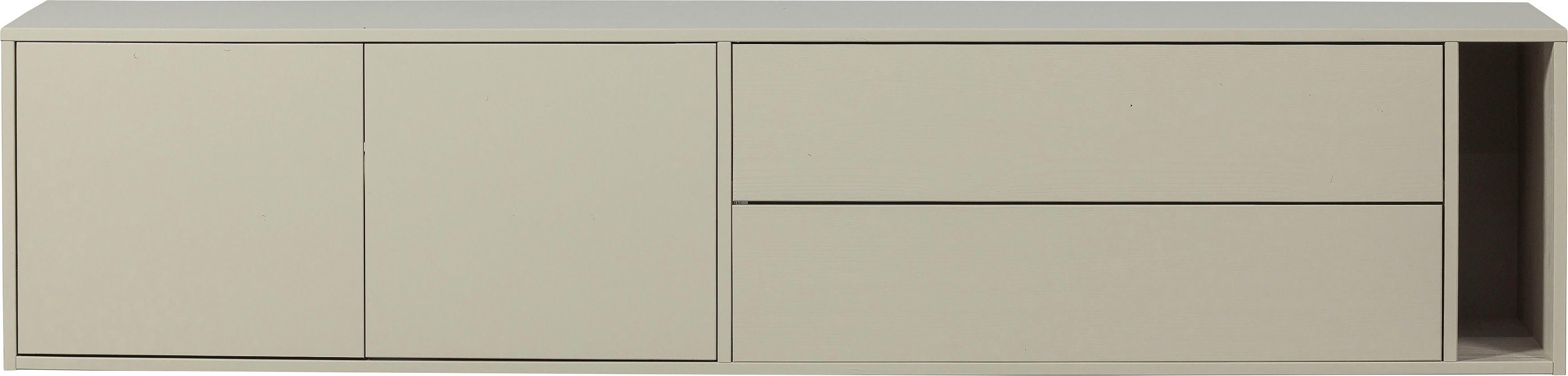 WOOOD Lowboard Settle TV-Kommode, mit zwei Schubladen, H 45 cm x B 200 cm