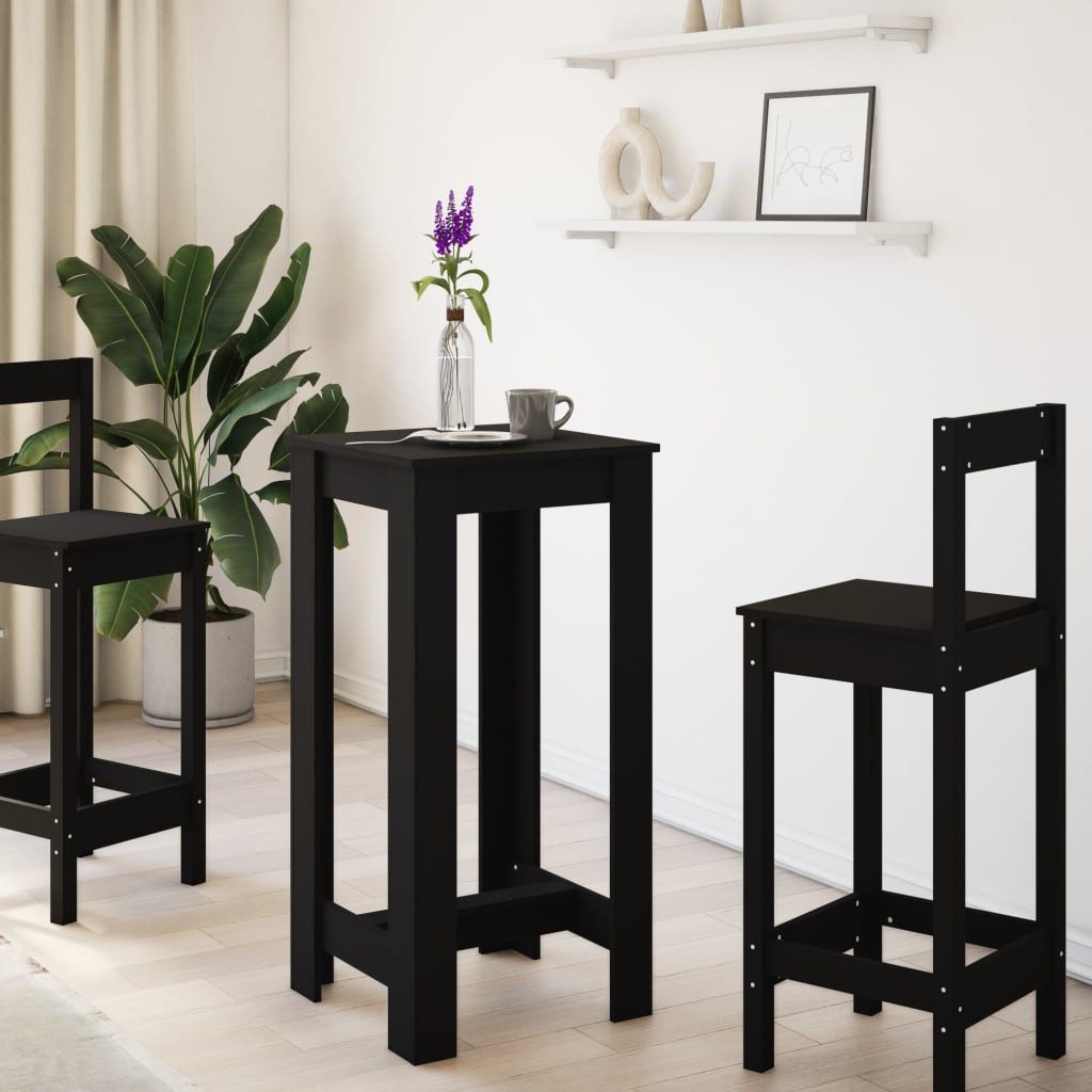 vidaXL Esstisch Bartisch Schwarz 51x50x103,5 cm günstig online kaufen