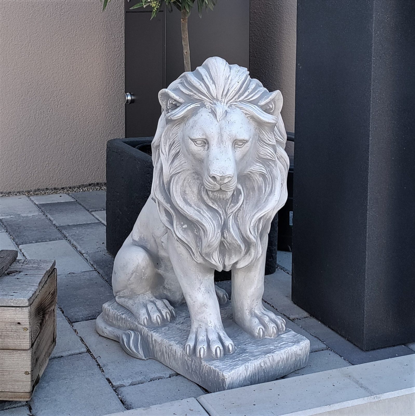 Gartenfigur King Löwe, H. 62 cm, 63 kg