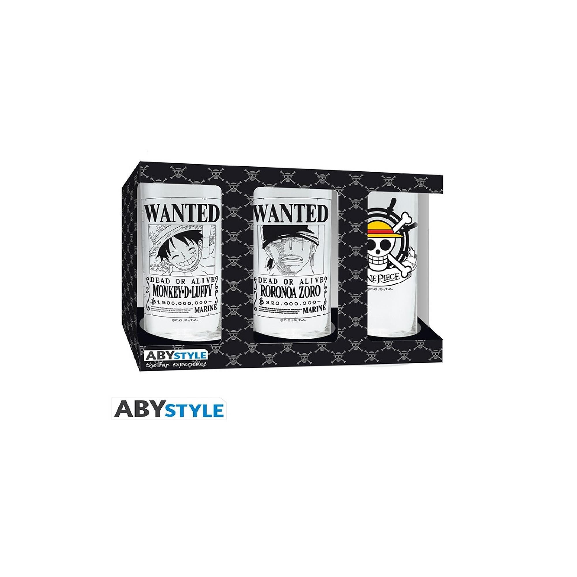 Abysse Sammelkarte ONE PIECE Glas Set - 3er Pack Gläser