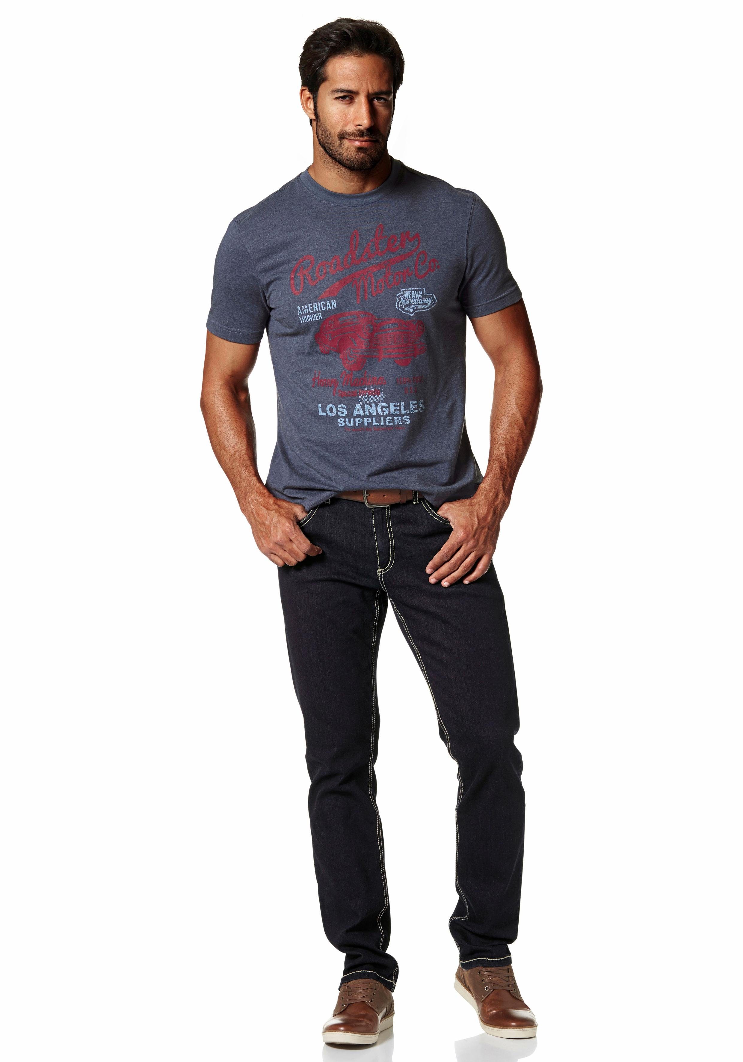 Arizona T-Shirt Kurzarm, melierte Optik, Rundhals, aus Baumwollmischung