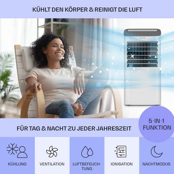 Klarstein Ventilatorkombigerät Coldplayer 4-in1 Luftkühler, mit Wasserkühlung & Eis mobil Klimagerät ohne Abluftschlauch