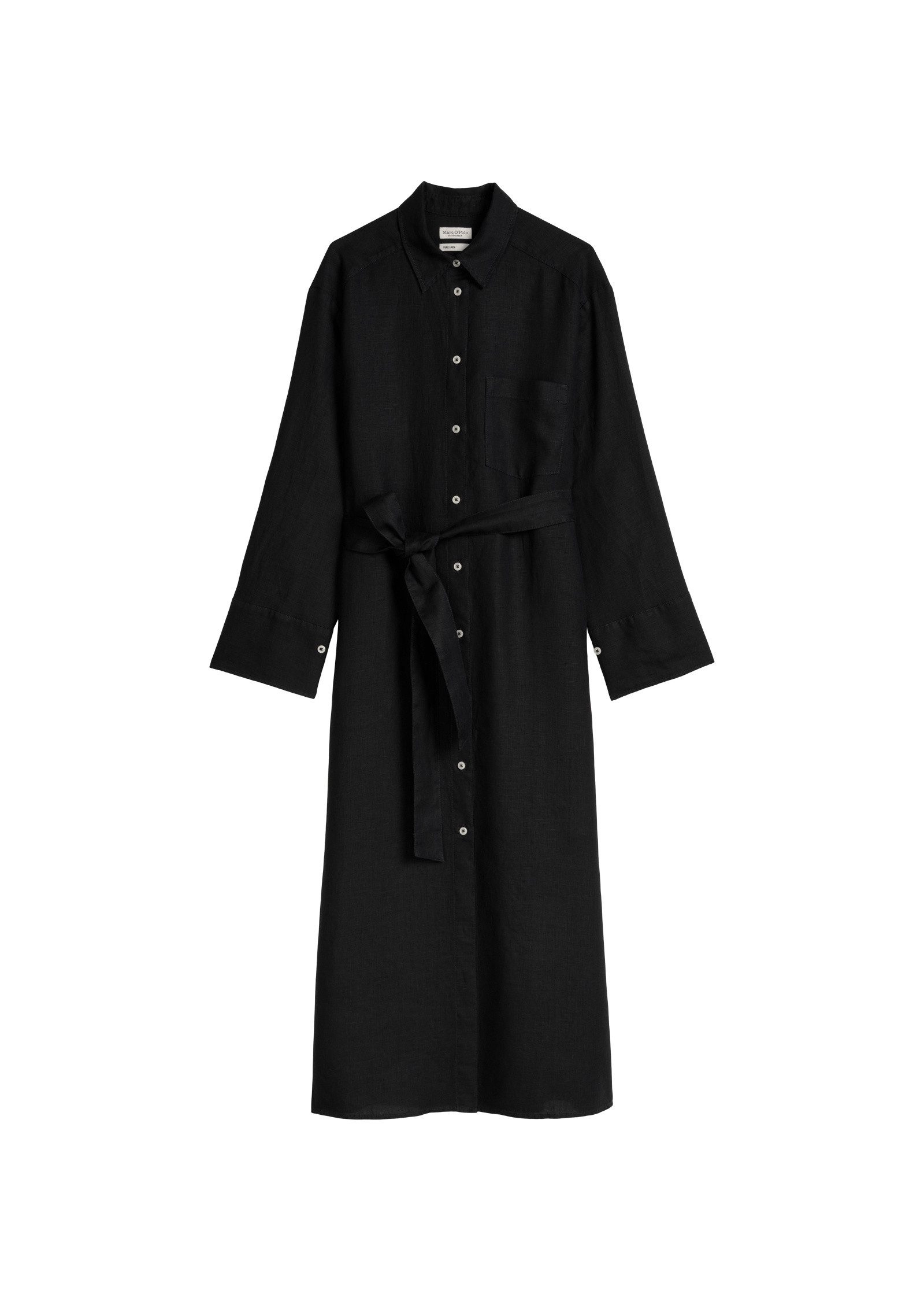 Hemdblusenkleid mit Taillenbindeband