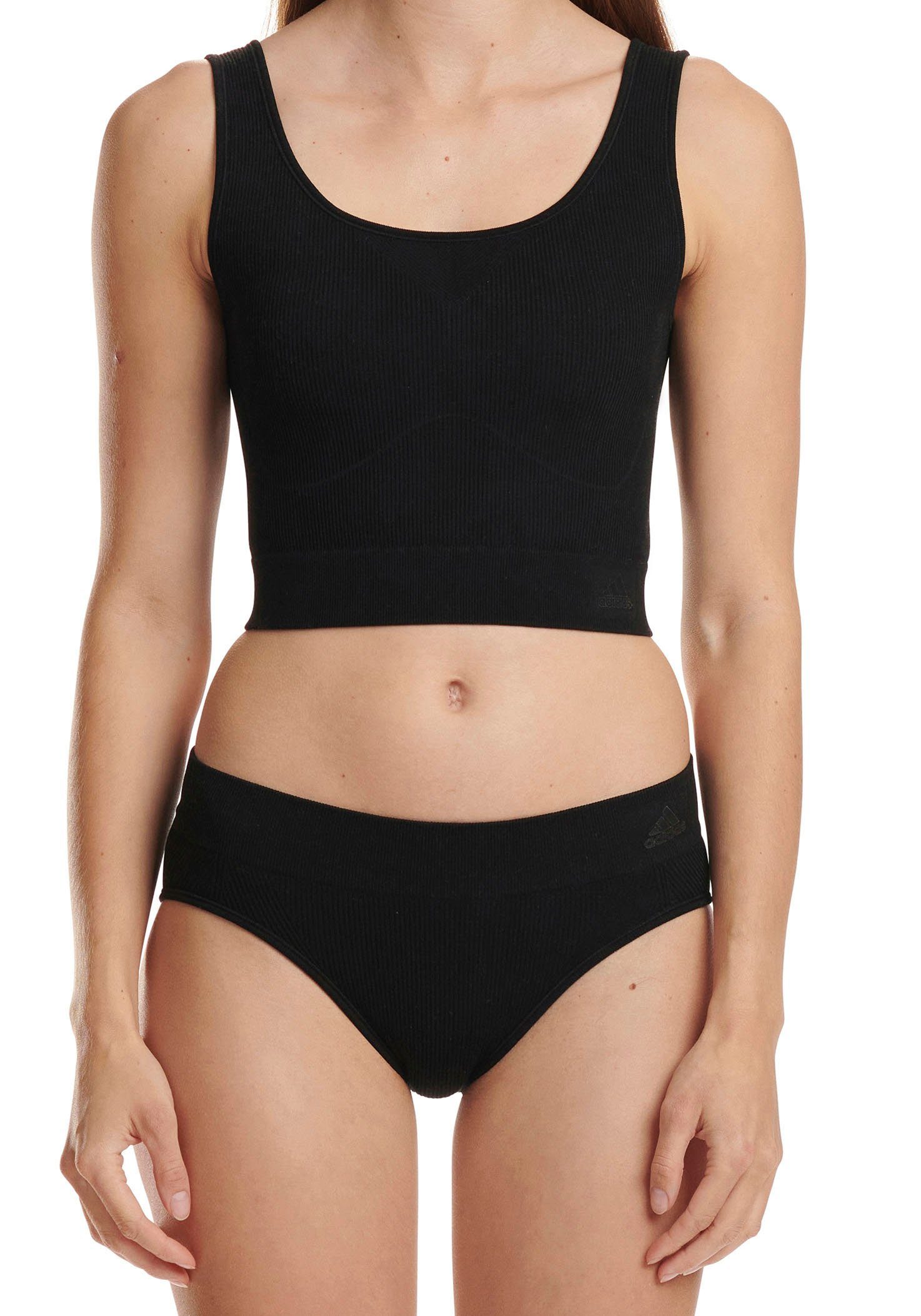 Cropped Sportswear schwarz Nahtloser Unterhemd adidas Top Stretch