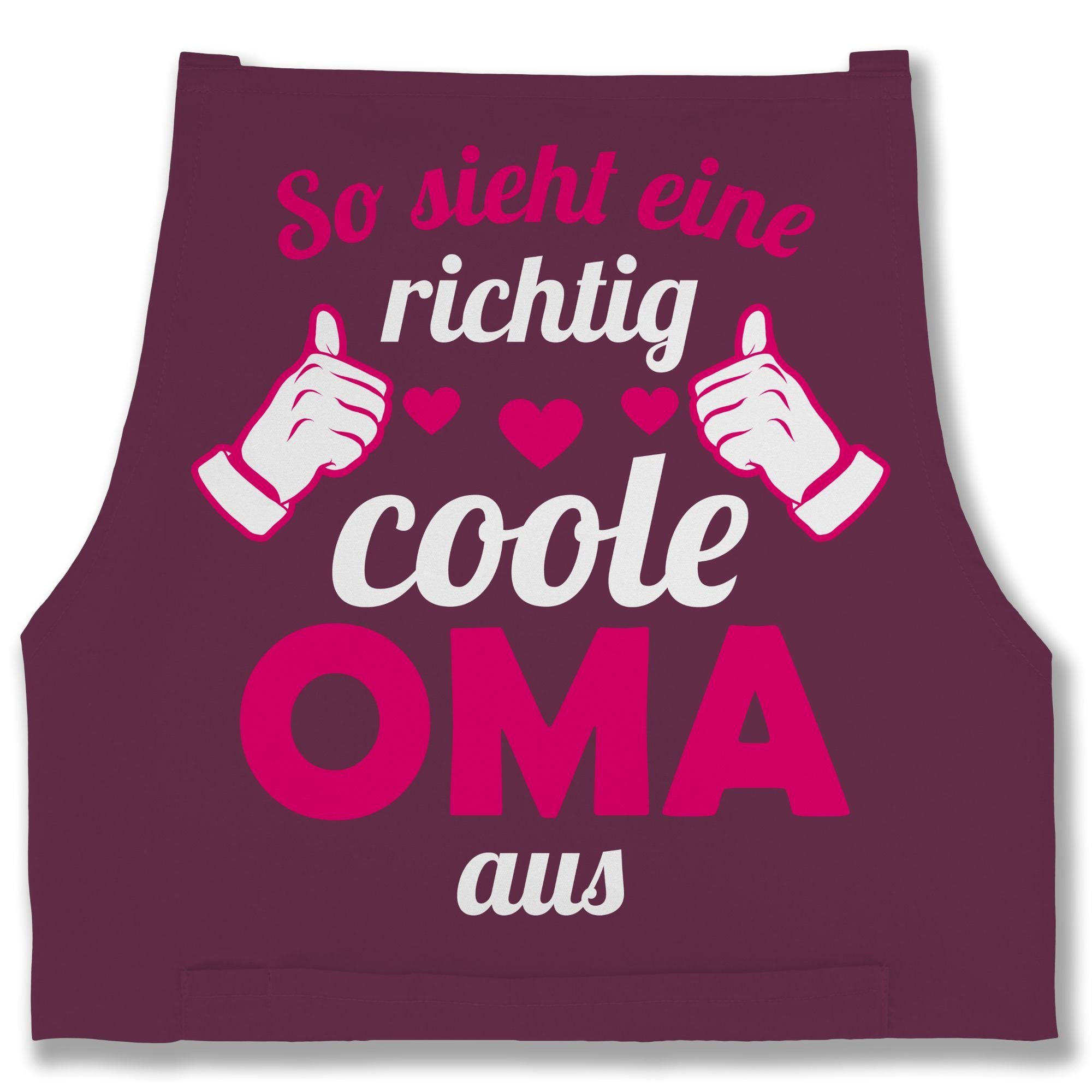 Shirtracer Kochschürze So sieht eine richtig coole Oma aus Fuchsia, (1-tlg) günstig online kaufen