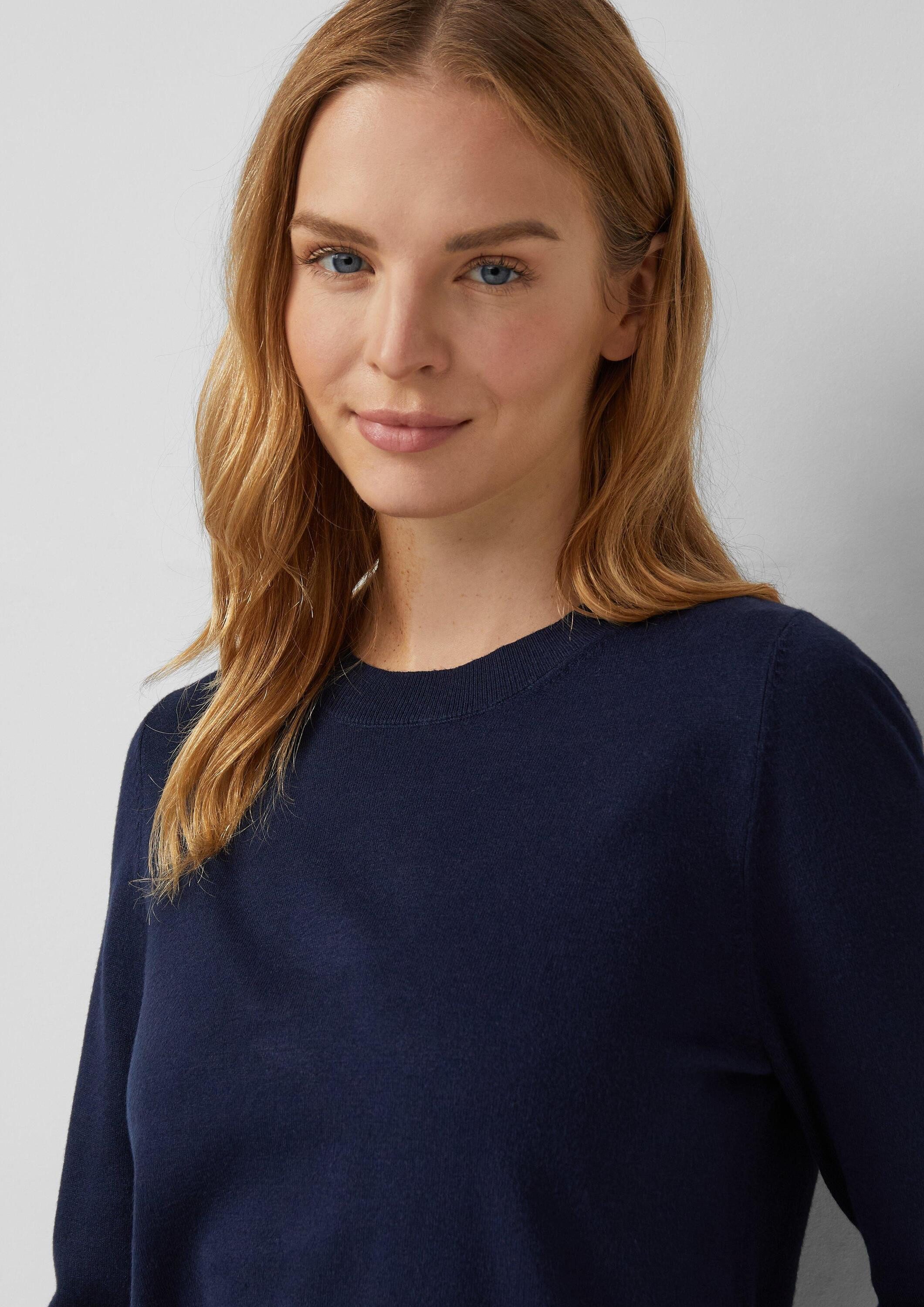 s.Oliver Longpullover Strickpullover Strickpullover aus Viskosemix