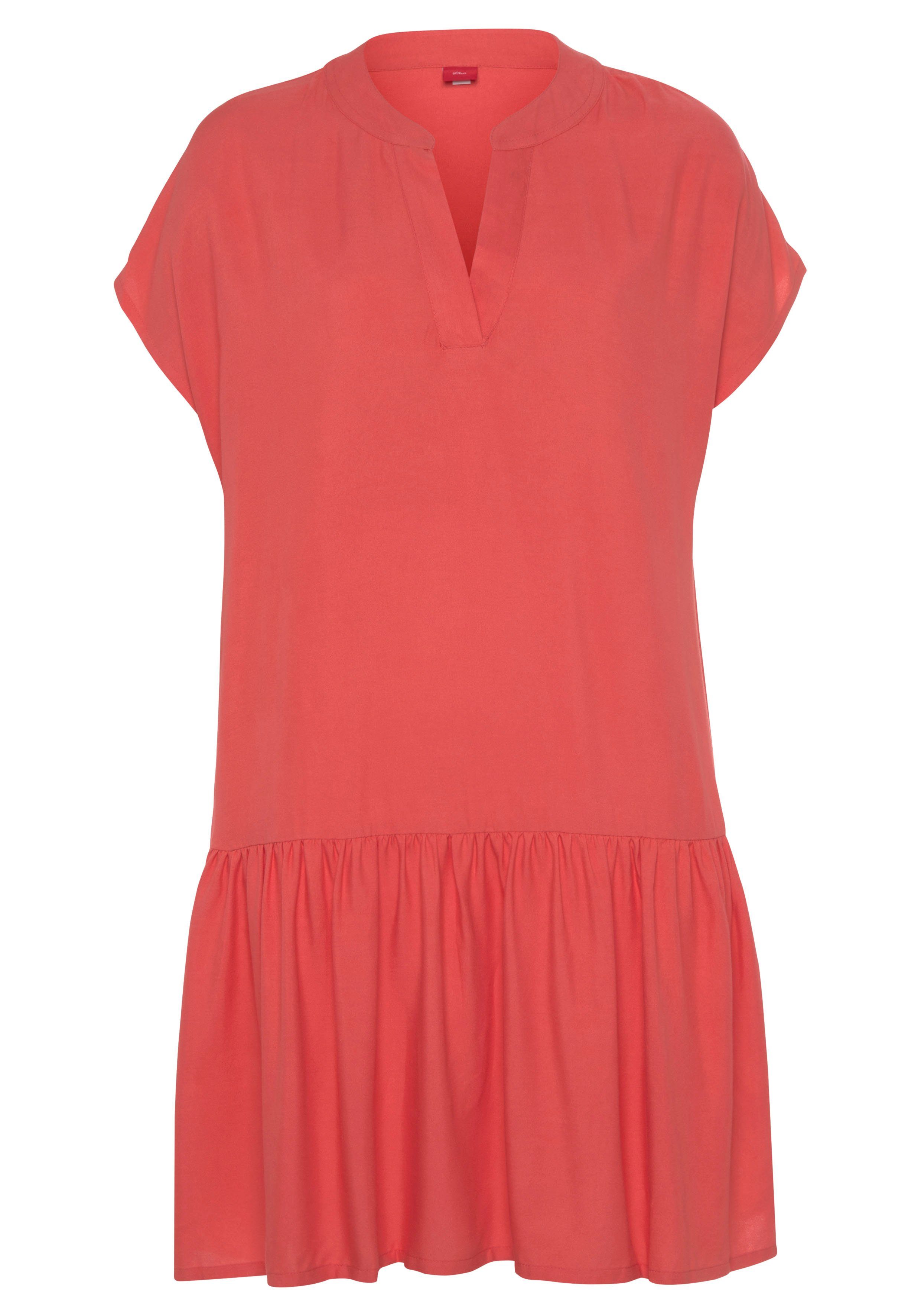 s.Oliver Blusenkleid mit Volant am Rock, Tunikakleid, Sommerkleid, Basic günstig online kaufen