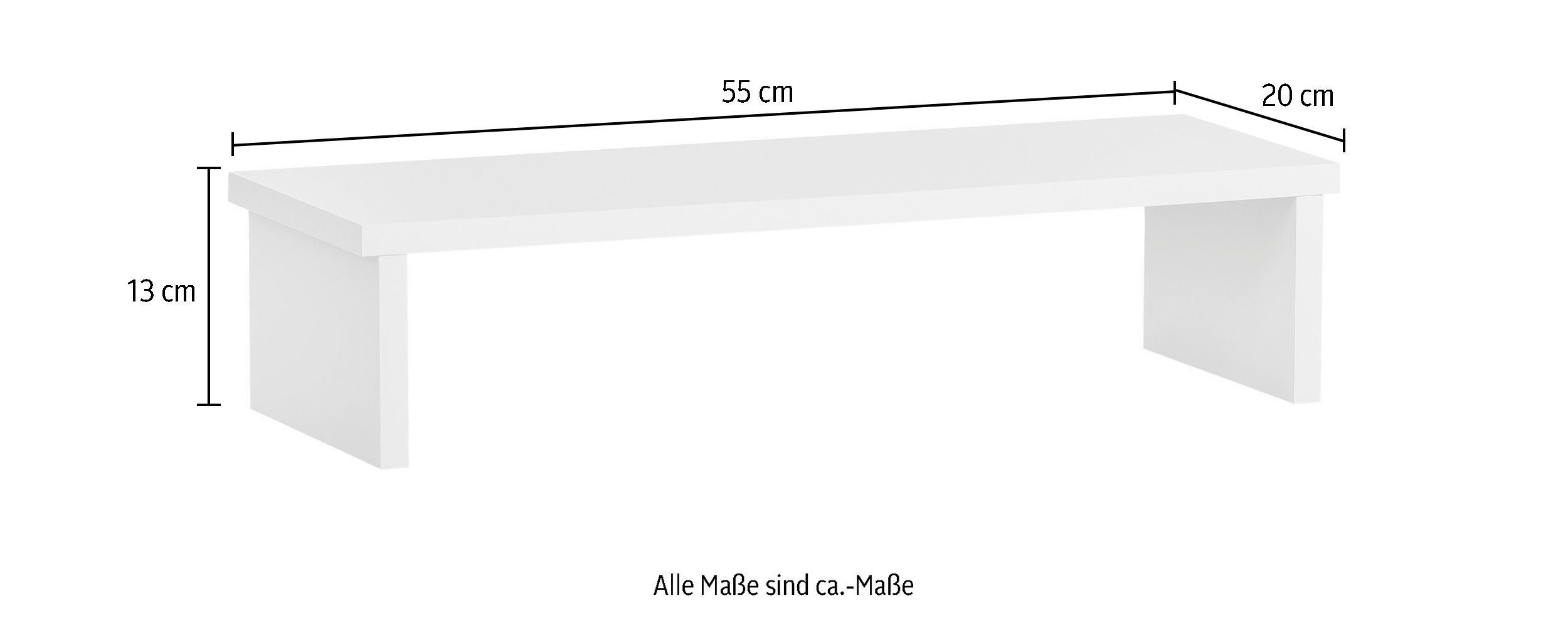 Schildmeyer Schreibtischaufsatz Baku, Bildschirmaufsatz, Breite 55 günstig online kaufen