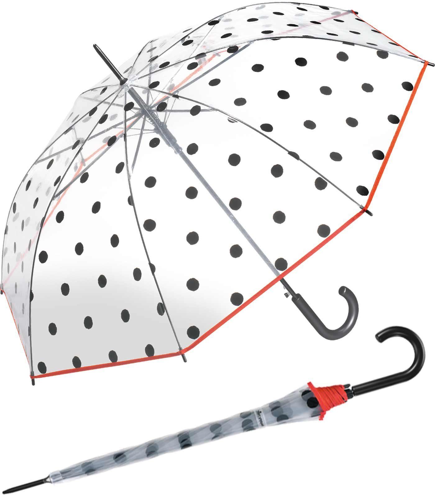 HAPPY RAIN Langregenschirm großer Damen-Regenschirm Auf-Automatik mit