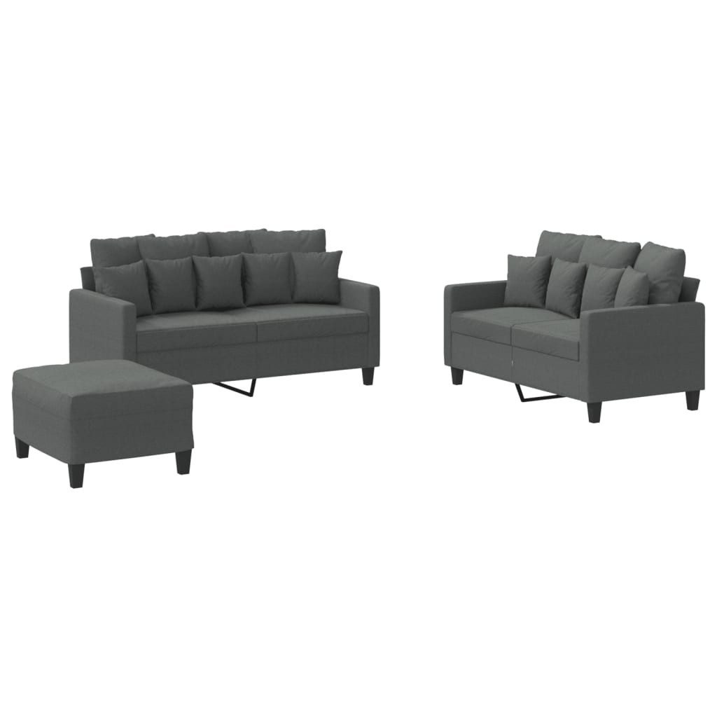 vidaXL Sofa 3-tlg. Sofagarnitur mit Kissen günstig online kaufen