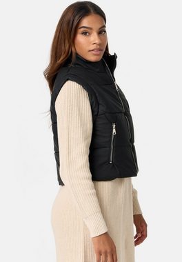 Worldclassca Steppweste Worldclassca Damen Kurze Steppweste Winter aus Kunstleder S-L