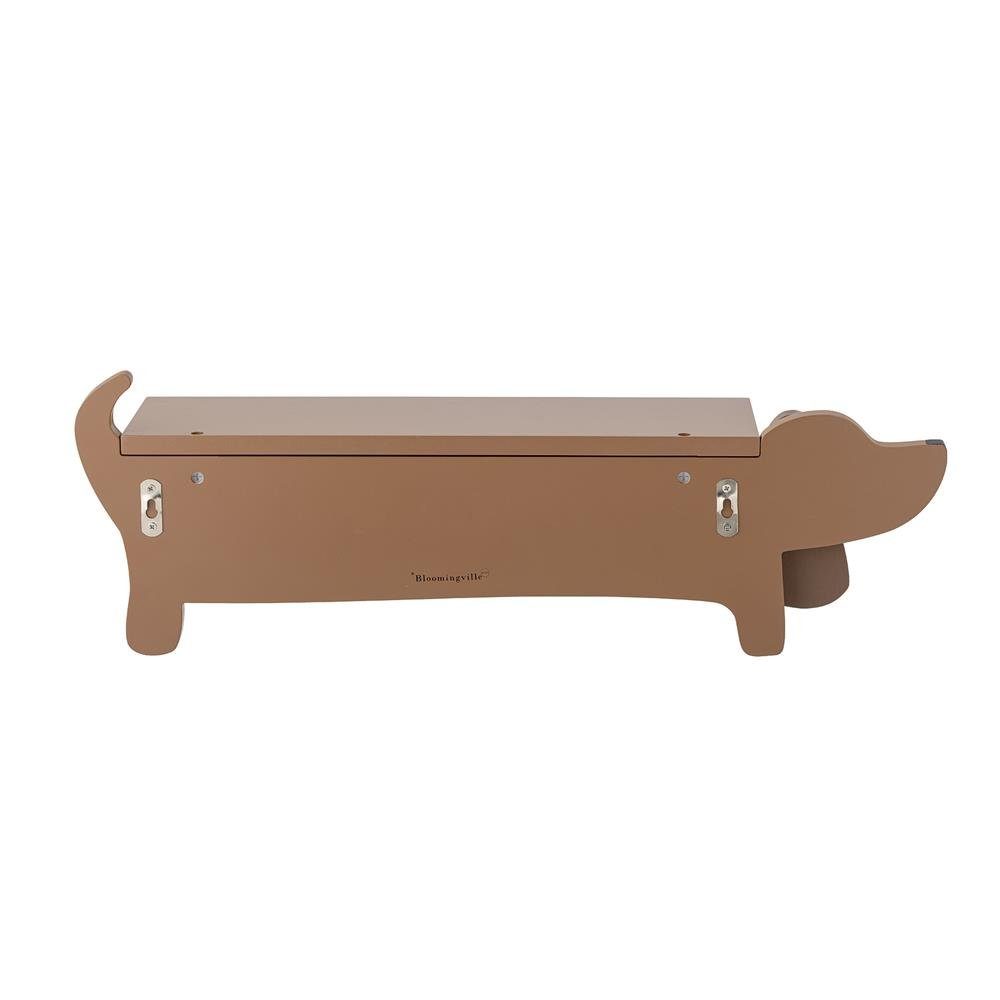 Kinderzimmer Bloomingville Braun Hund MINI Wandregal Regal Wandregal Charlie, 54x18,5x12cm