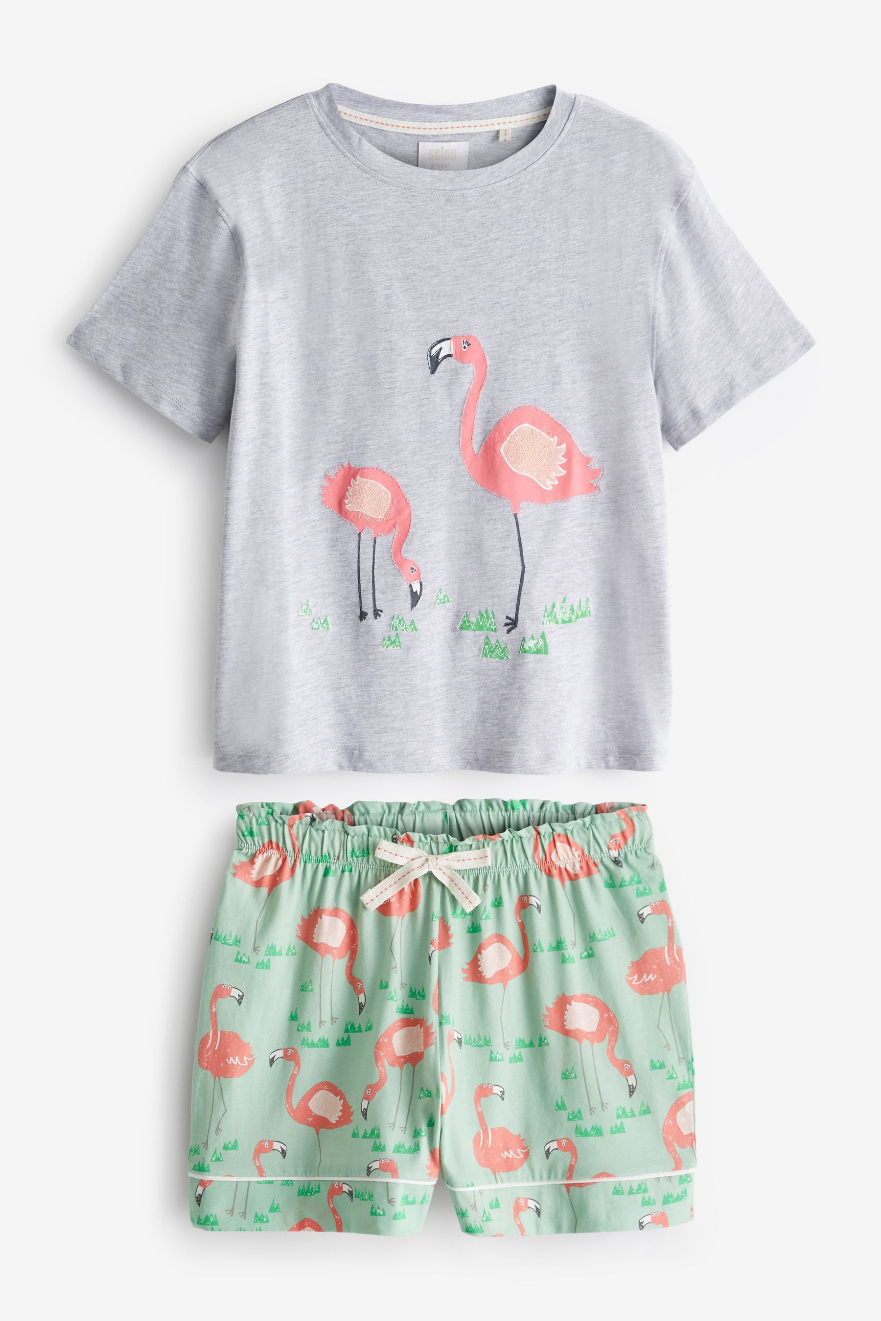 Next Pyjama Scion At Next Kurzer Schlafanzug, Flamingo (2 tlg)