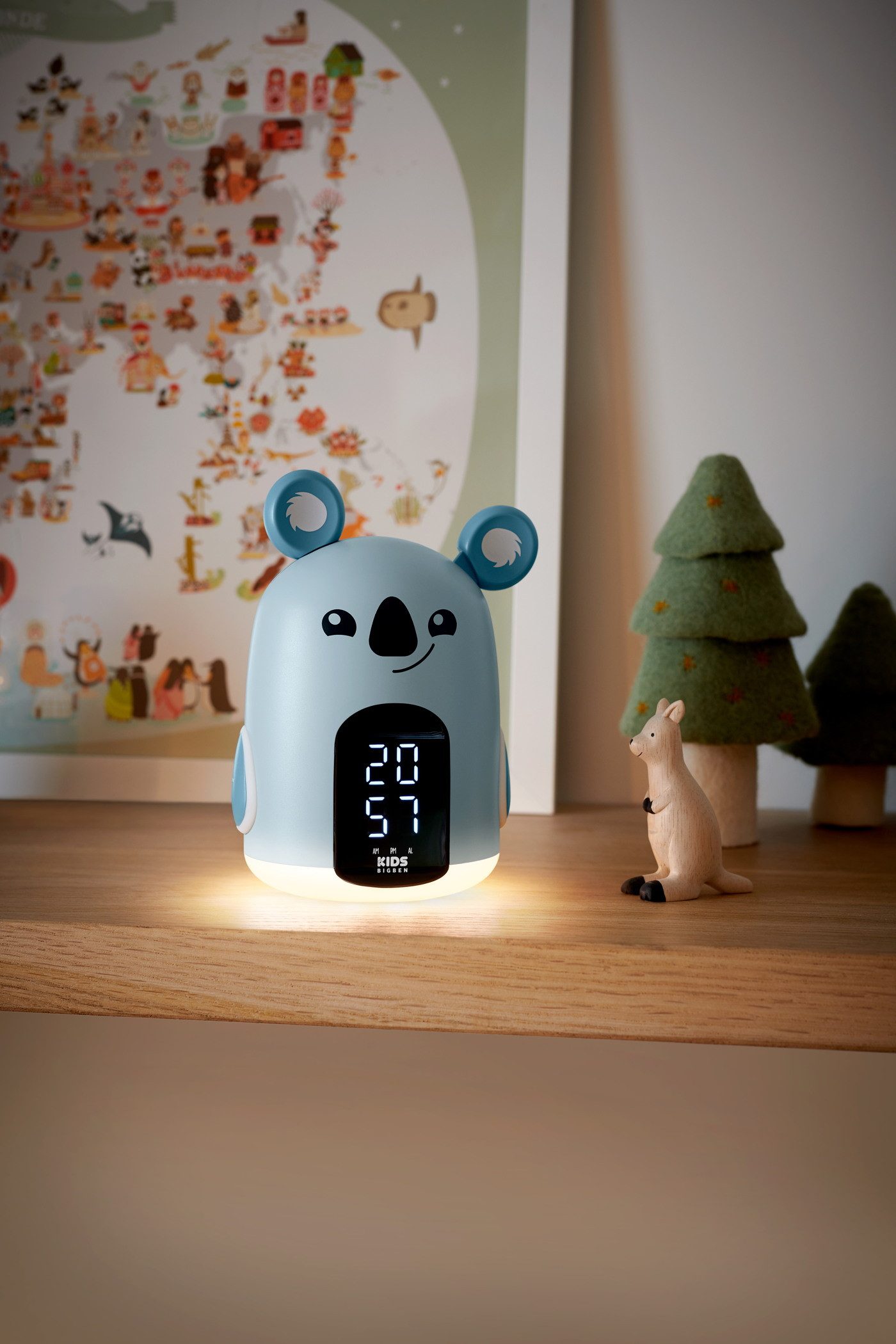 BigBen Kinderwecker Kids Wecker und Nachtlicht HELLO Koala dimmbares Display AU388138