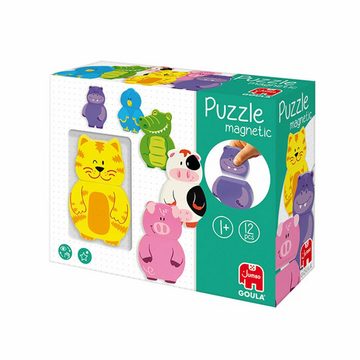 Goula Puzzle Magnetisch Tiere, 12 Puzzleteile