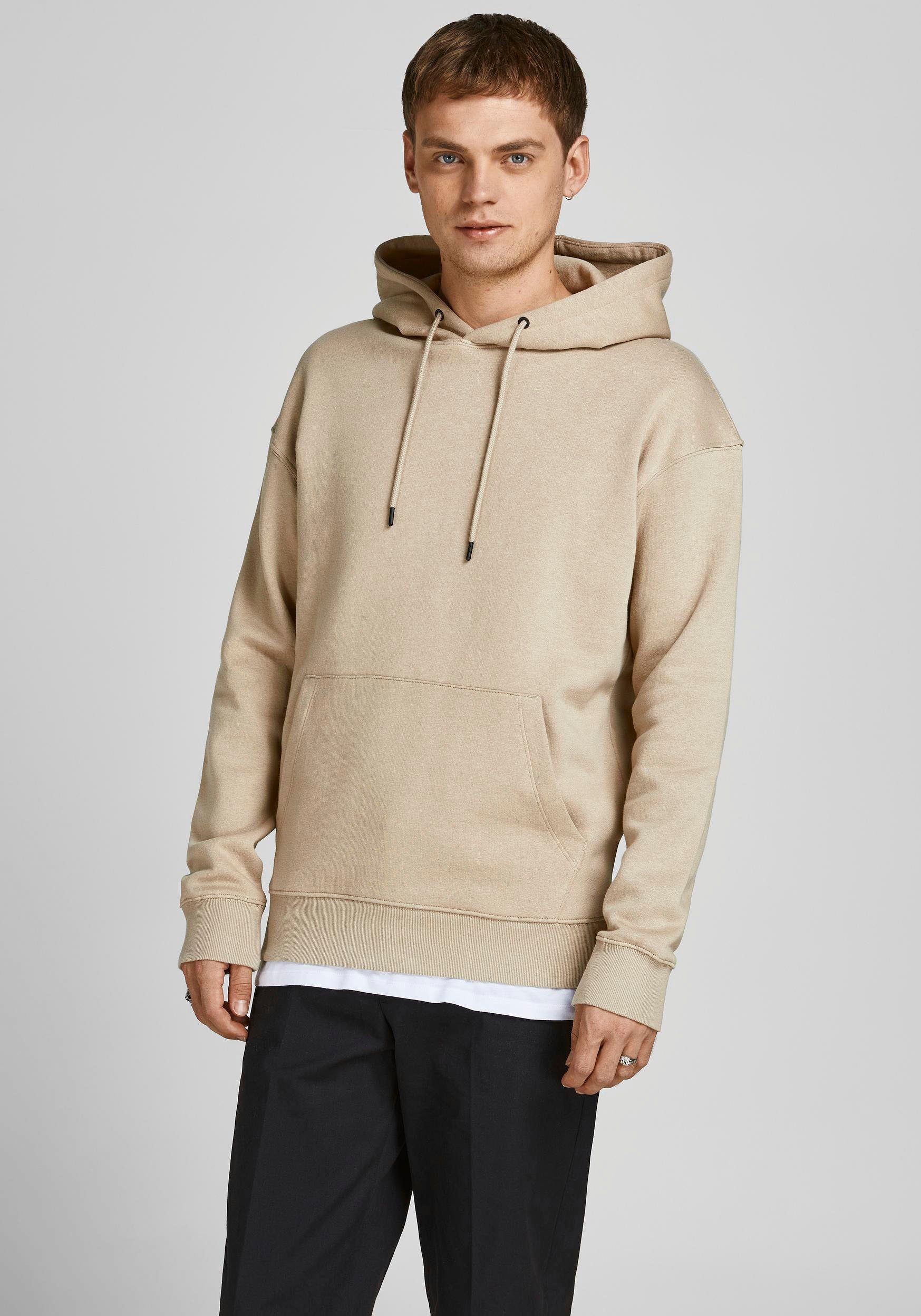 Jack & Jones beige SWEAT HOOD Kapuzensweatshirt BASIC STAR