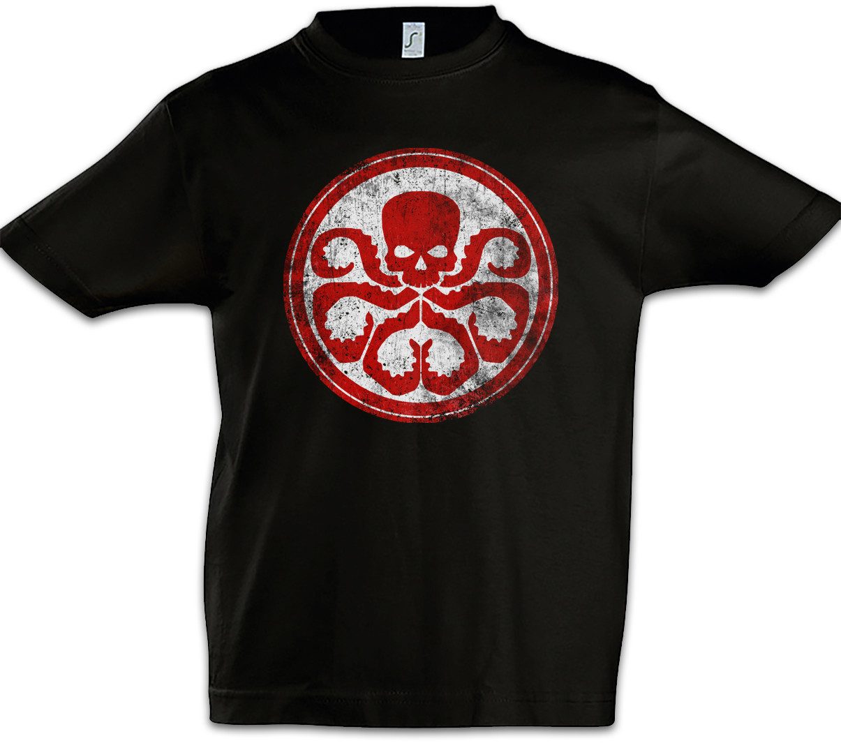 Print-Shirt Hydra Vintage Logo II Kinder T-Shirt Nick Red Agent Shield Skull Fury