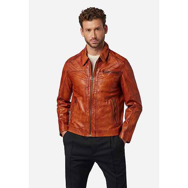 RICANO Lederjacke Shelby hochwertiges Lammleder