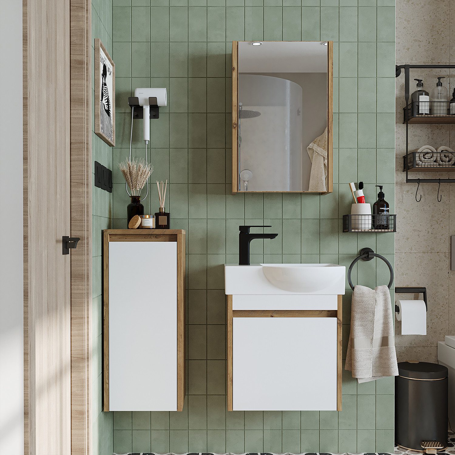 Roomart Badmöbel-Set LEO, (Badmöbelset Unterschrank mit günstig online kaufen