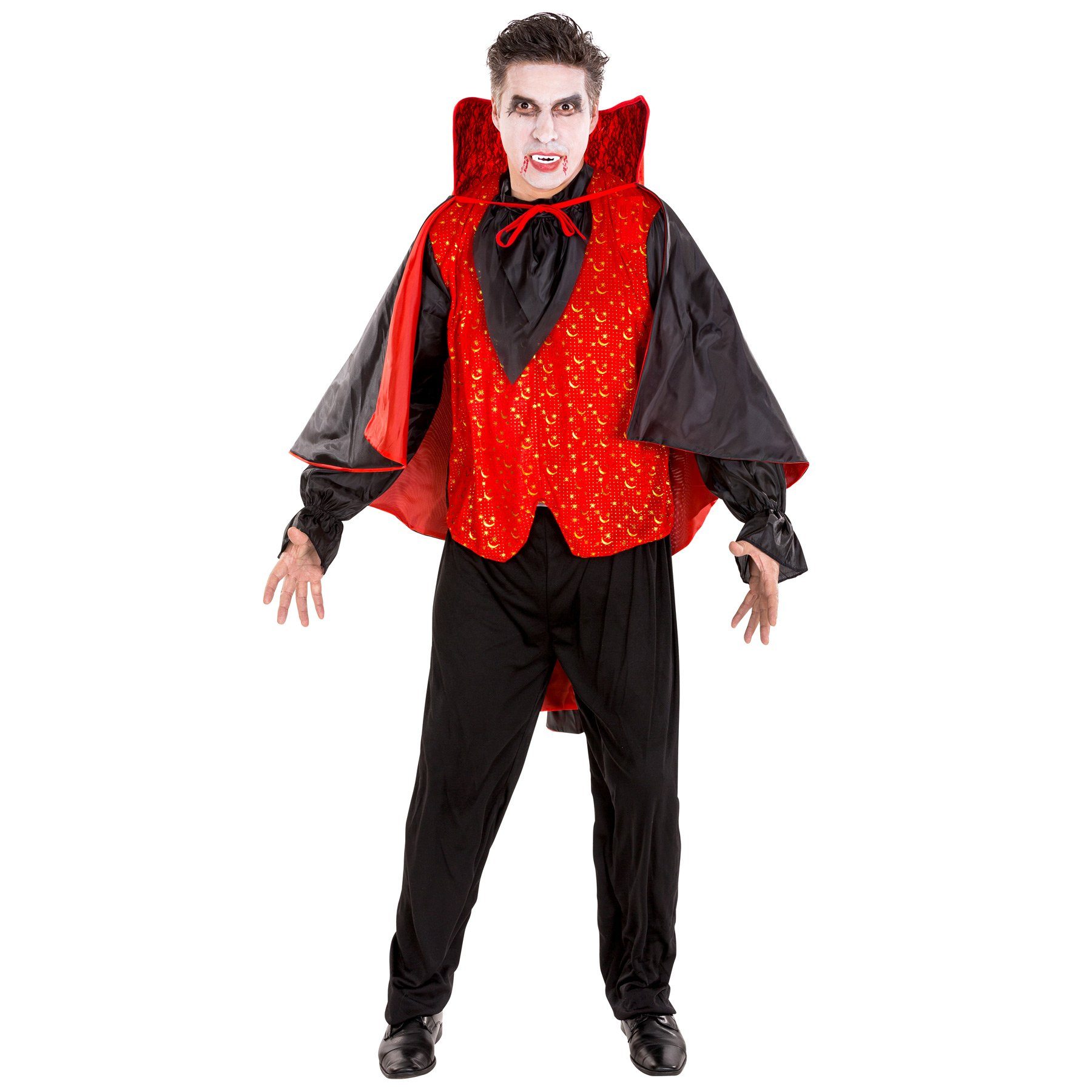 dressforfun Vampir-Kostüm Herrenkostüm Graf Dracula, Aufwendiger Blouson