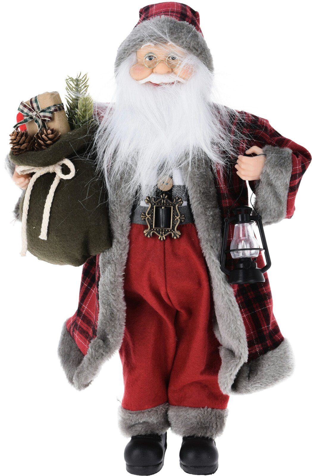 Koopman Weihnachtsfigur Rot (1 St), Weihnachtsmann, Kunststoff, 43 cm, Farbe: Rot - Geschnkesack