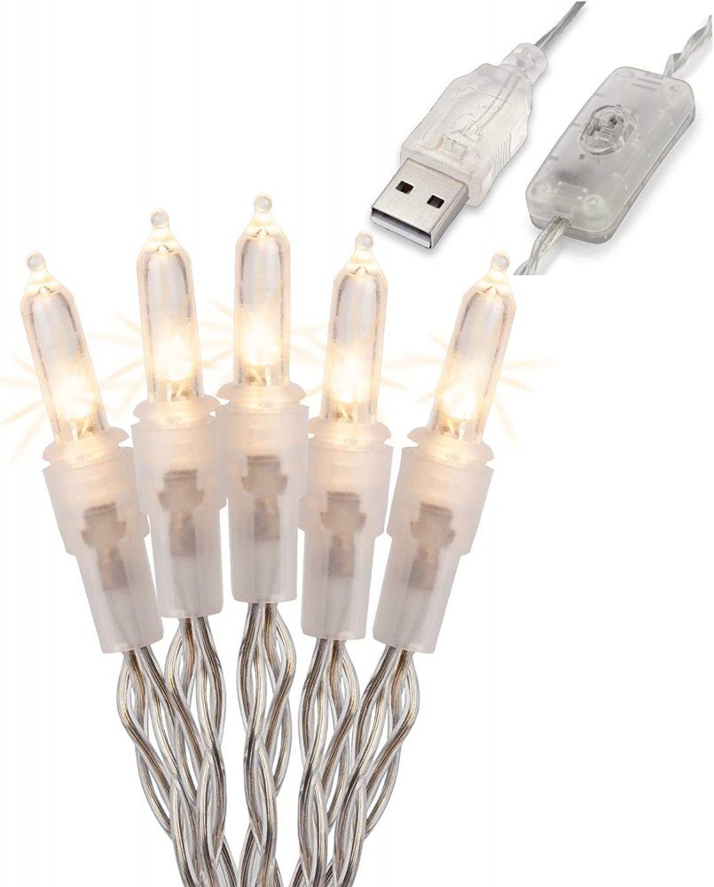Hellum LEDLichterkette Hellum LEDLichterkette mit USBAnschluss, 50 BS warmweiß/transparent