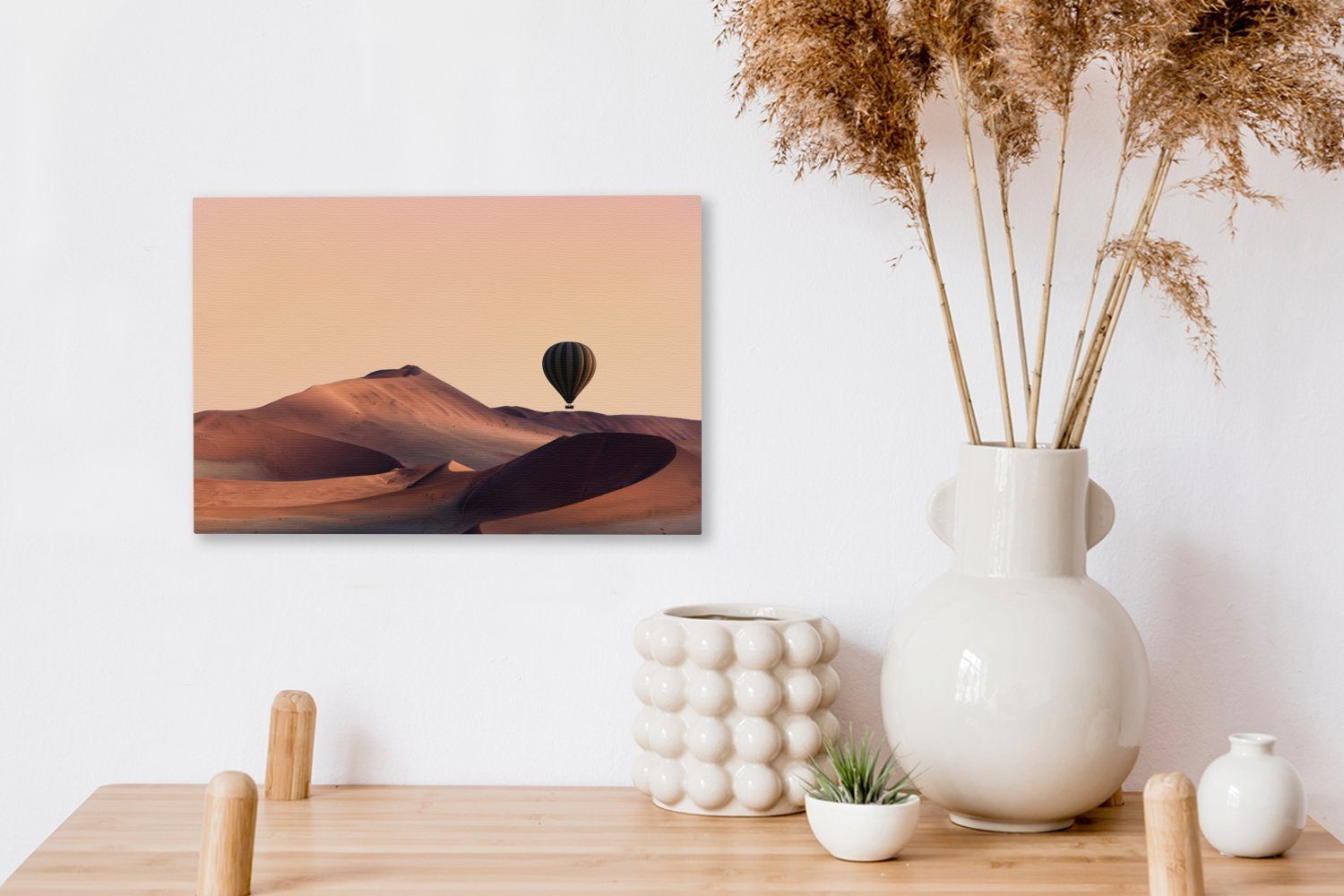 OneMillionCanvasses® Leinwandbild Die Sanddünen Wanddeko, Aufhängefertig, 30x20 cm Sonnenuntergang, im St), Namib-Naukluft-Park Leinwandbilder, bei (1 Wandbild