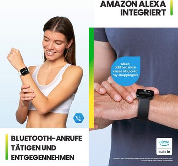 Amazfit Bip 5 Frauen und Männer. Smartwatch (1,91 Zoll, Android / iOS), Mit Bluetooth-Anruf, GPS und 4 Satelliten-Positionierungssystemen