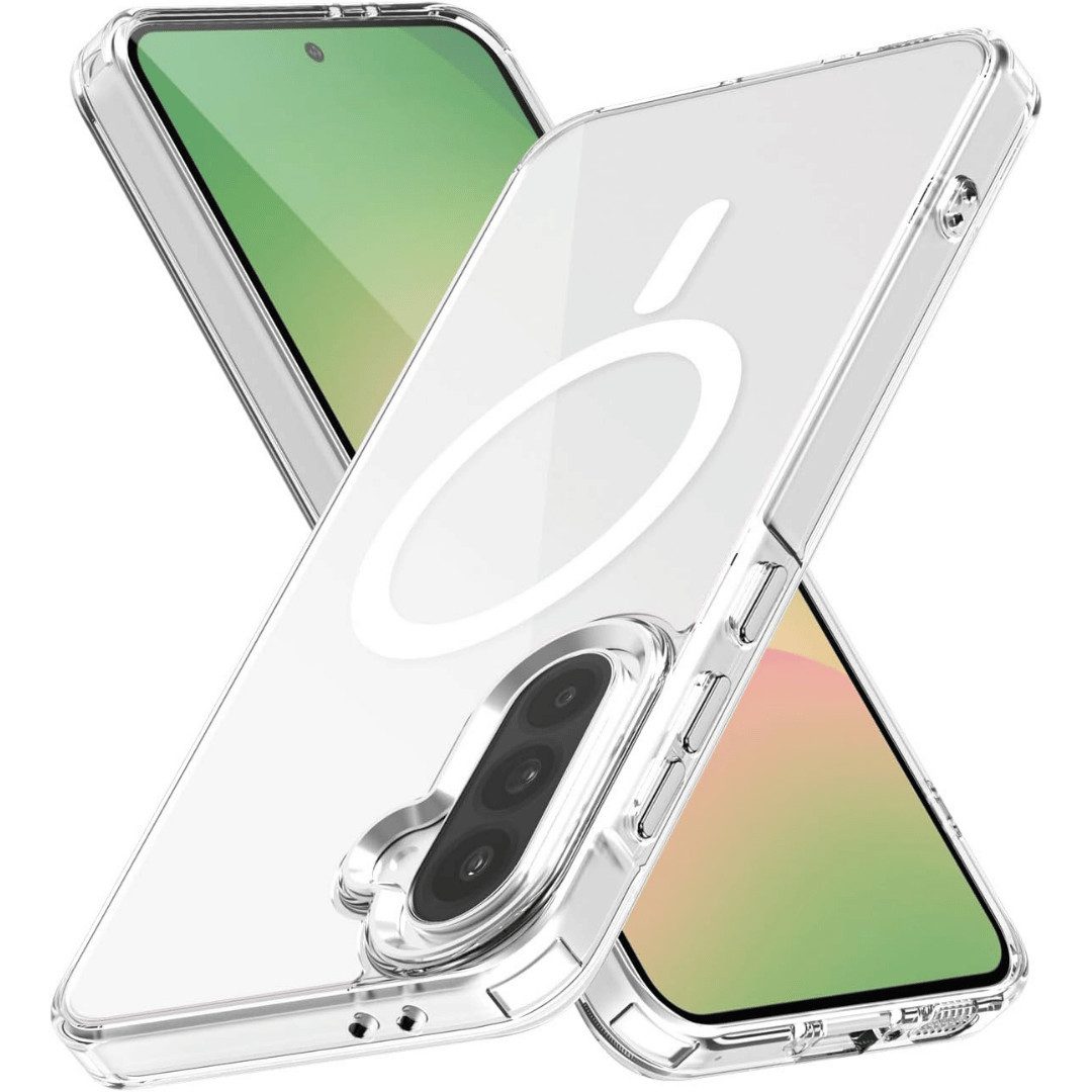 SmartUP Smartphone-Hülle für Samsung Galaxy A56 5G MagSafe Silikon Case Ultra Slim Transparent 6,7 Zoll, MagSafe-Technologie