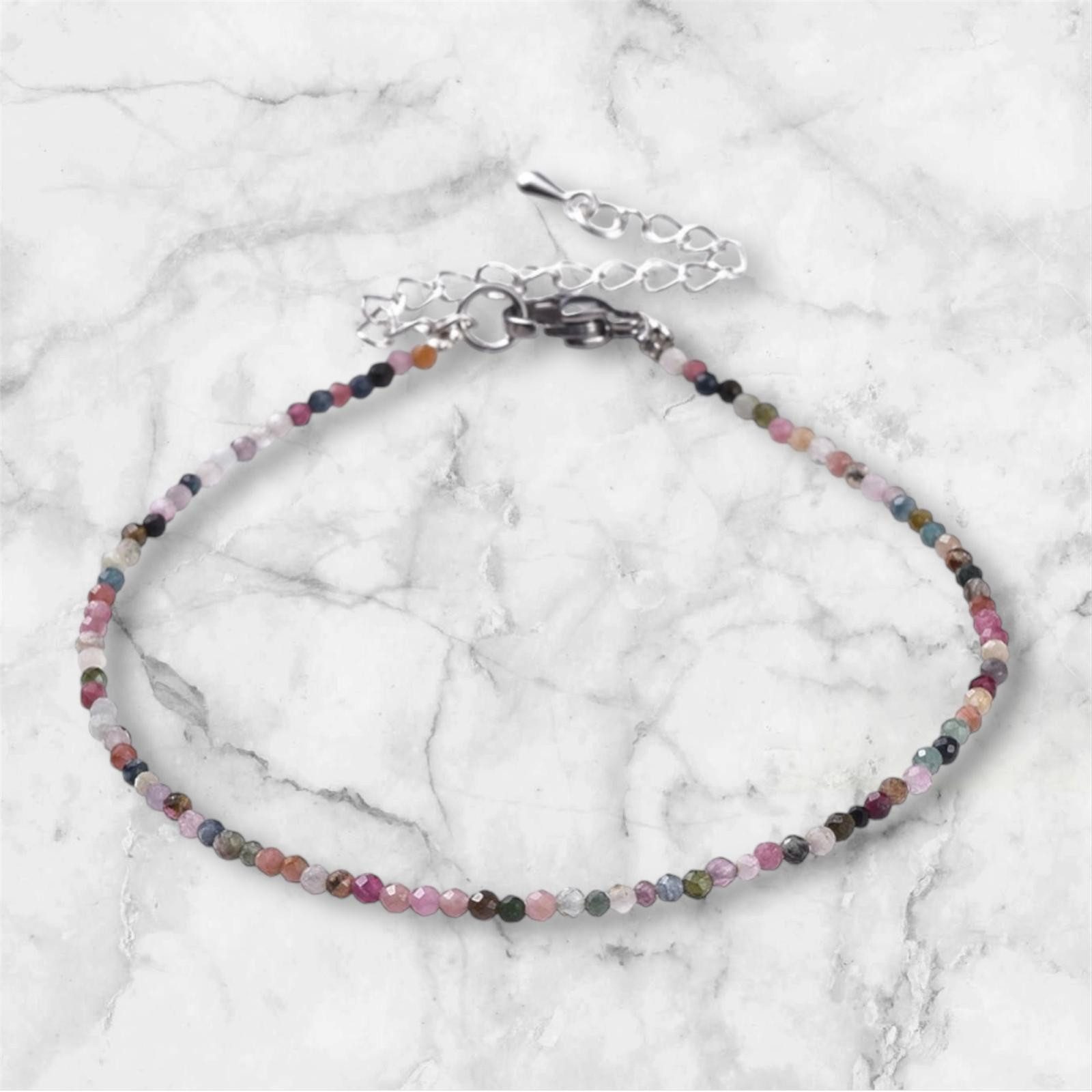 Eden Stone Perlenarmband Tourmalin-Armband Filigranes Design mit Edelsteinen handgefertigt (1-tlg)