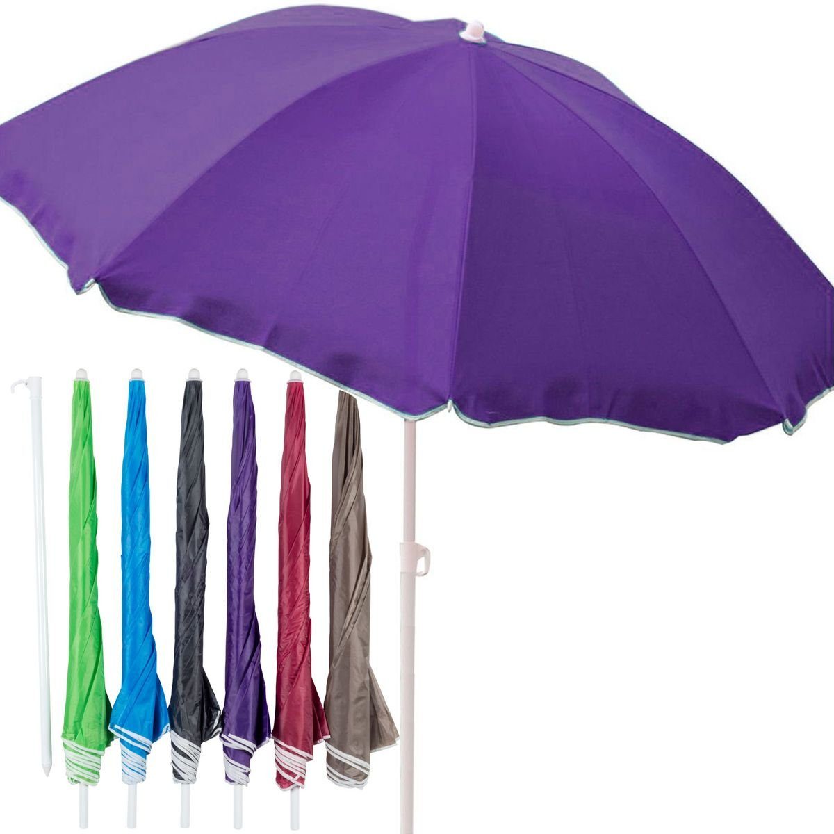 Marabellas Shop Sonnenschirm Sonnenschirm Strandschirm 170cm günstig online kaufen