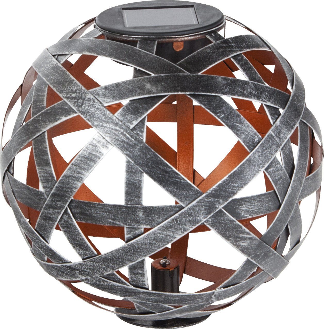 Trend Line LED Solarleuchte TrendLine LED Solarkugel silber-kupfer 18 cm mi günstig online kaufen