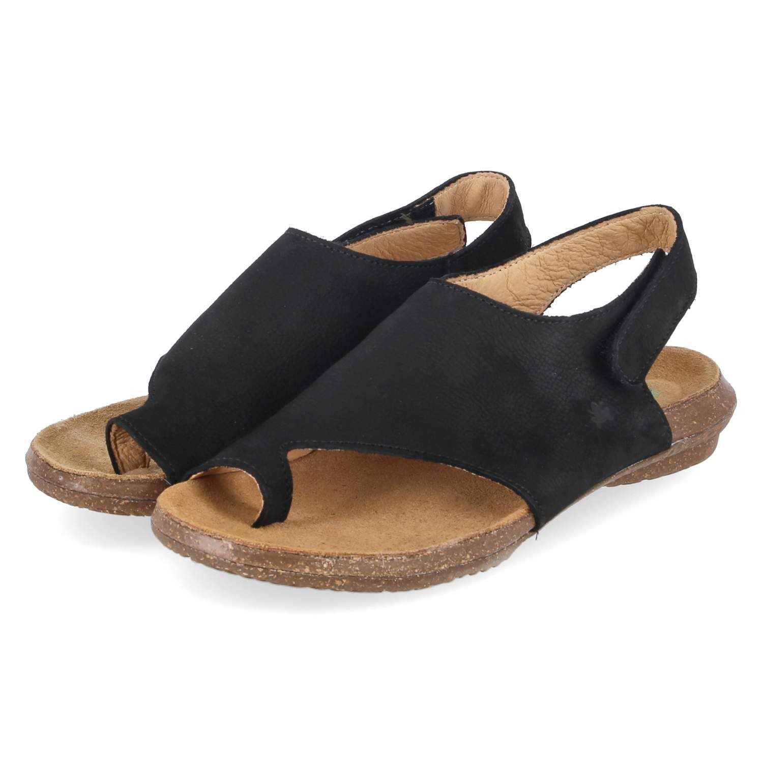 El Naturalista El Naturalista N5559 Black Damen Rauleder schwarz Keilsandalette