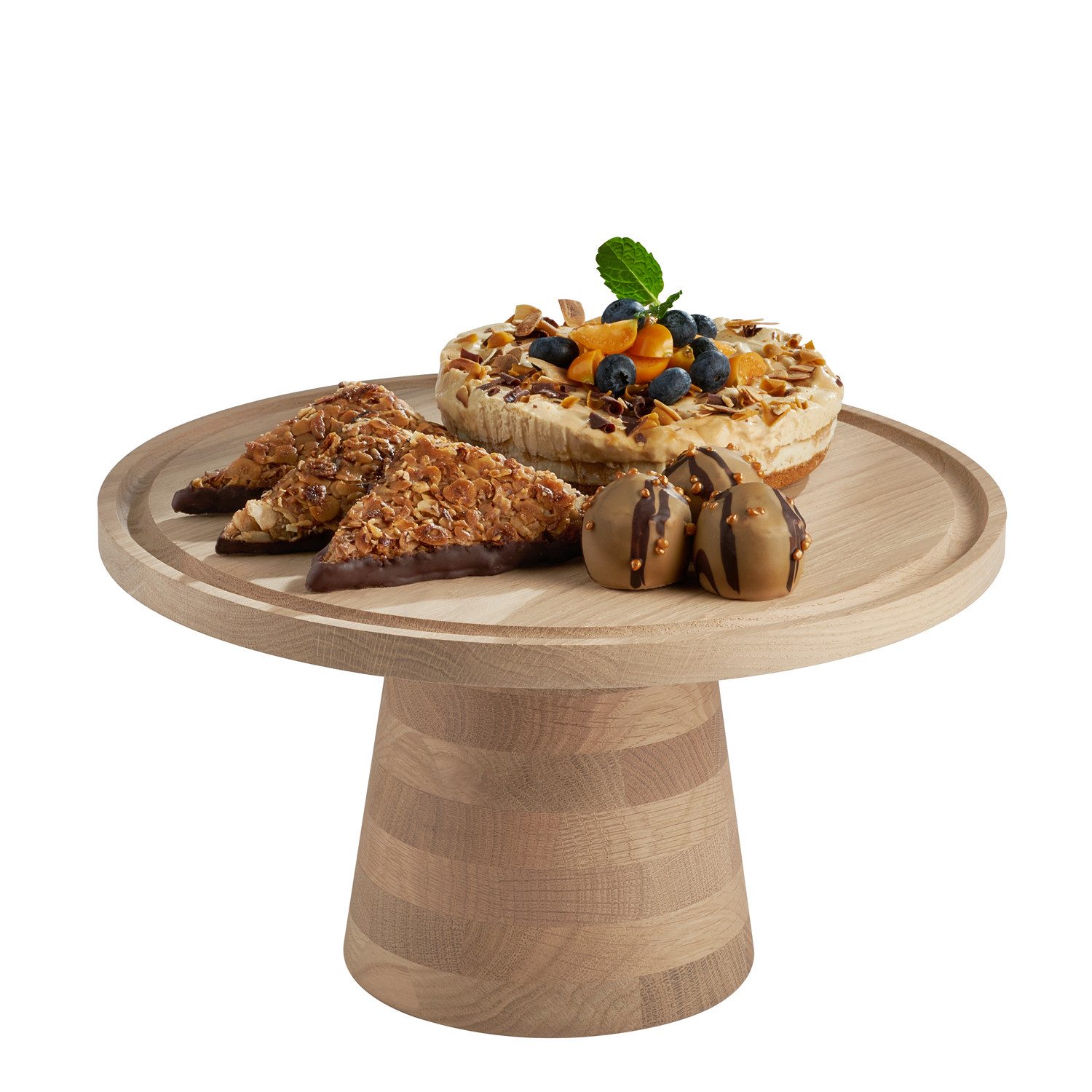 APS Tortenplatte VALO, Holzwerkstoff, (1-tlg), Ø 32 cm, Höhe 8,5 cm, Standfuß