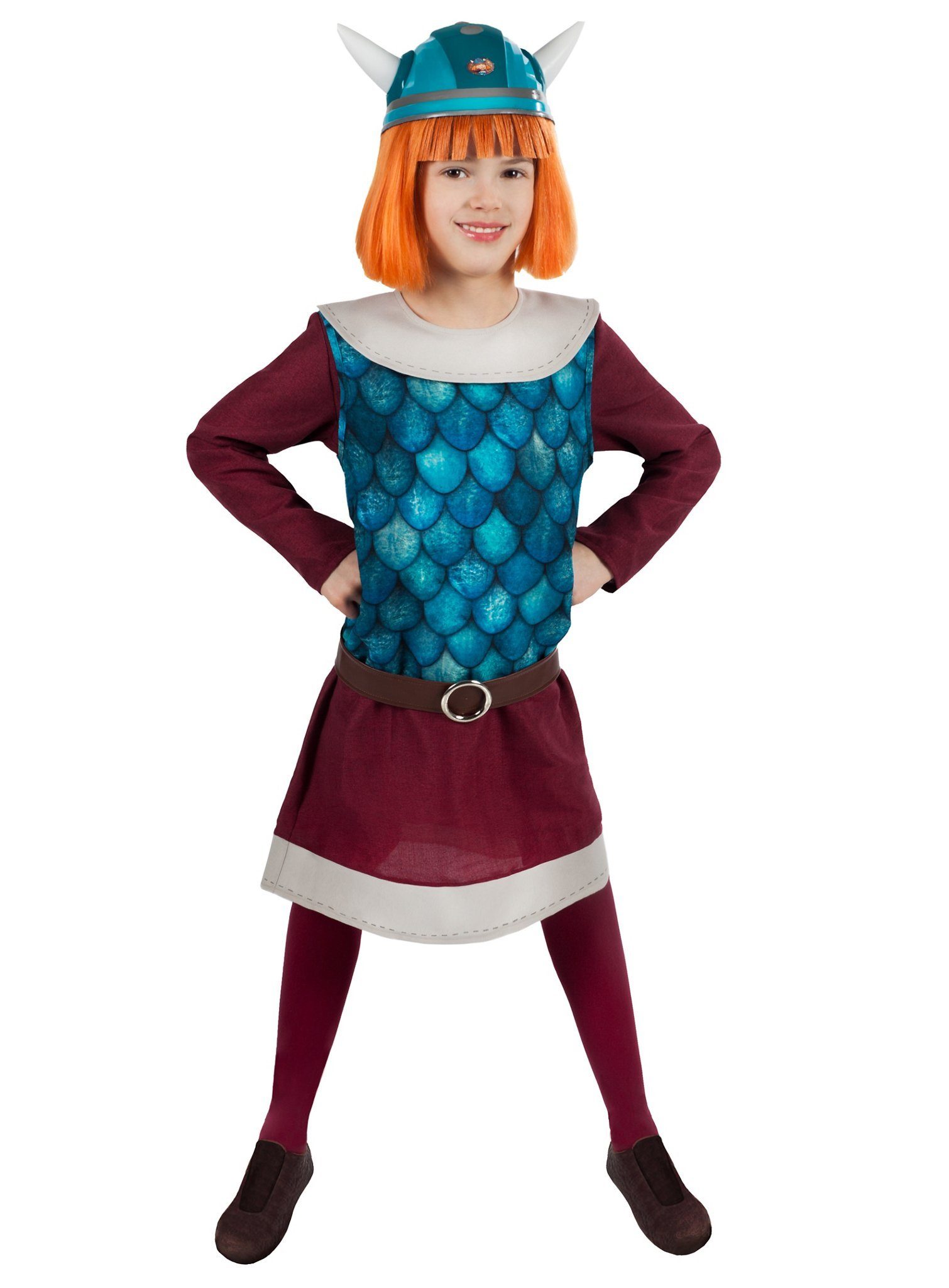 Maskworld Kostüm Wikinger Wickie - Karneval Faschingskostüm Kinder, Hochwertiges Lizenzkostüm des schlauen Wikingers aus der animierten T