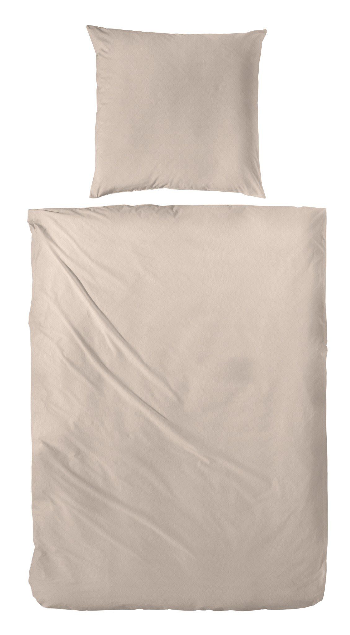 Primera Bettwäsche Primera Mako Satin Bettwäsche Falsches Uni, Mako-Satin, 2 teilig