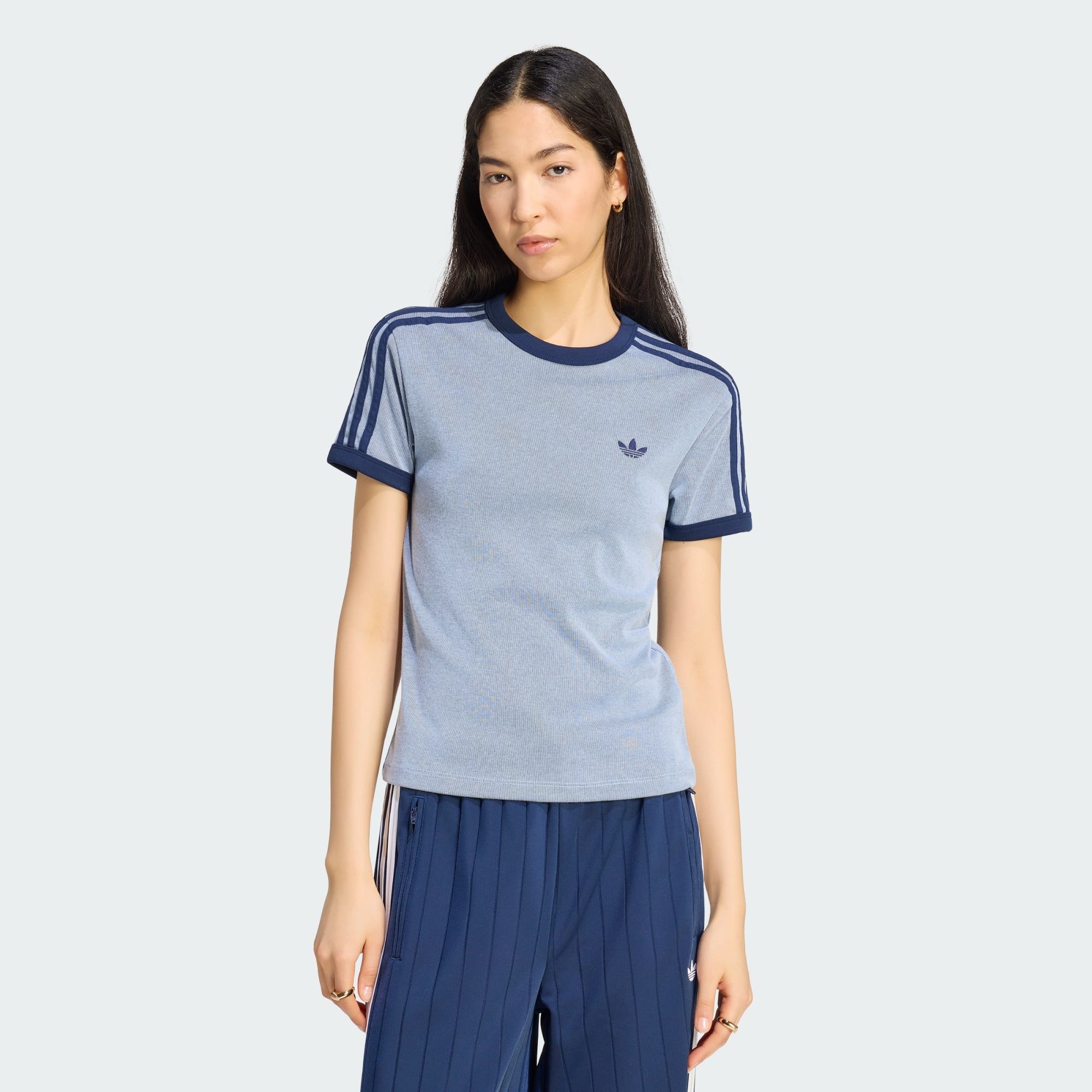 adidas Originals T-Shirt HEATHER 3-STREIFEN CALI T-SHIRT (1-tlg)