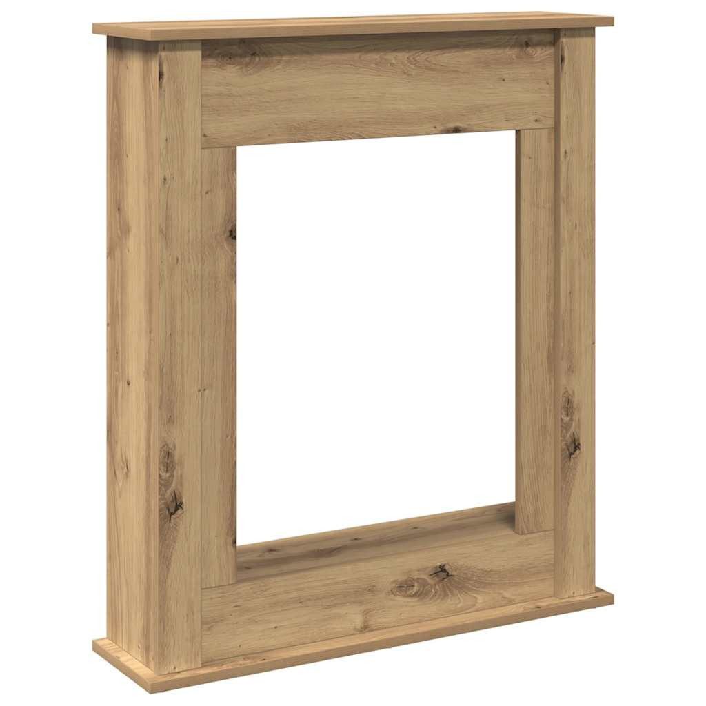 vidaXL Dekokamin, Kaminumrandung Artisan-Eiche 75x20x87,5 cm Holzwerkstoff