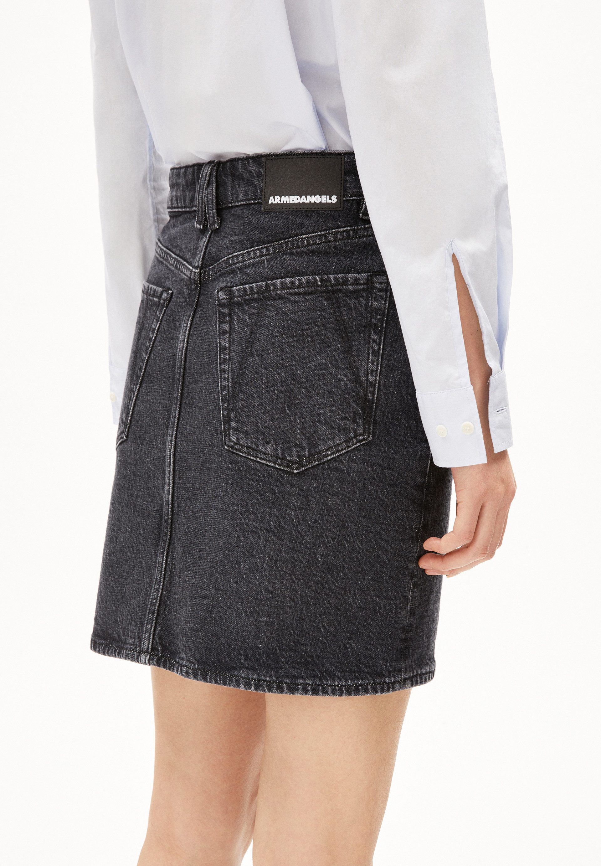 Armedangels Minirock AACAMARI (1-tlg., Regular Fit) Jeansrock Regular Fit aus Bio-Baumwoll Mix