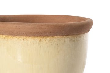 Teramico Pflanzkübel Blumentopf Keramik "Farmer" 25x20cm Sand, 100% Frostfest