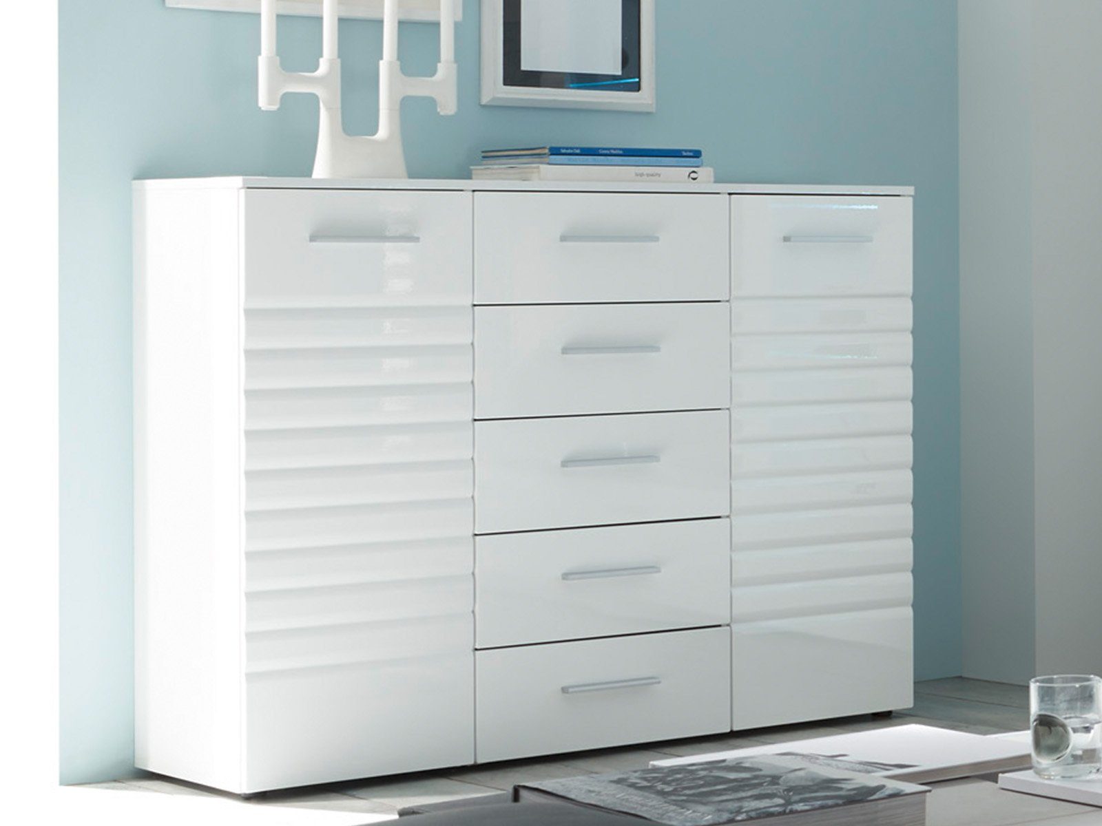 PREISBRECHER Sideboard Sideboard "New Jersey I", 130 x 99 x 40 cm (B/H/T) günstig online kaufen